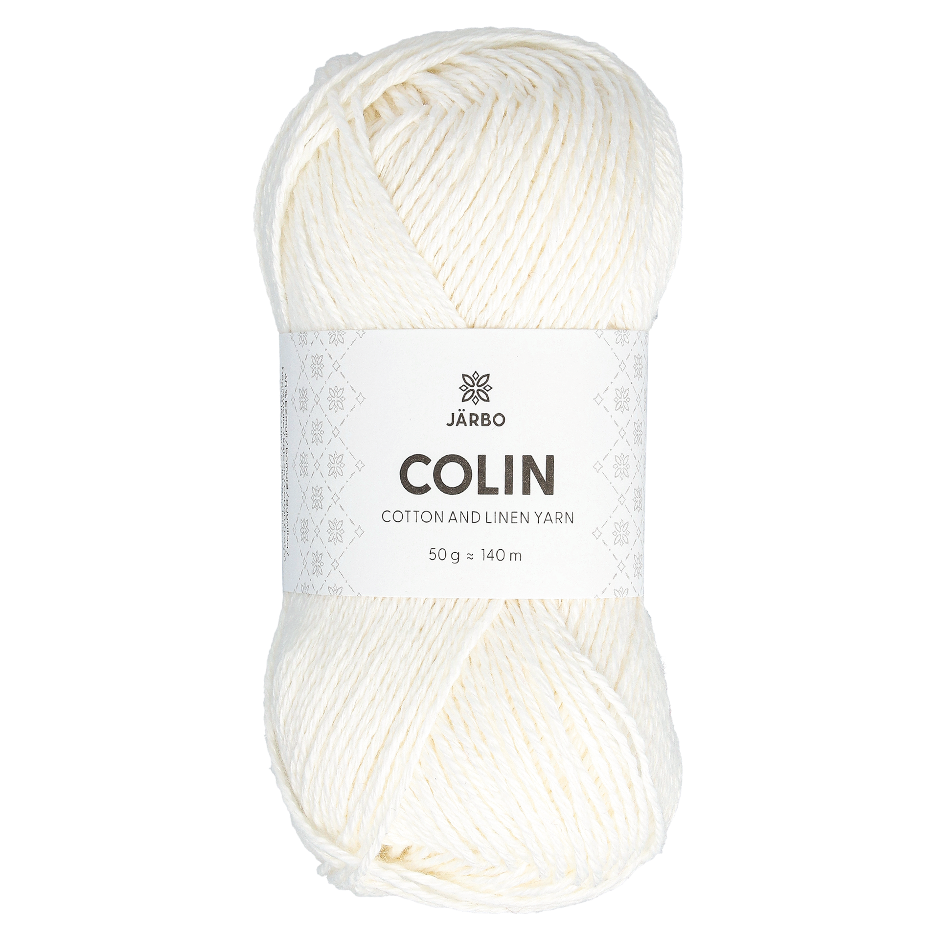 Colin bomulls-/lingarn, white milk
