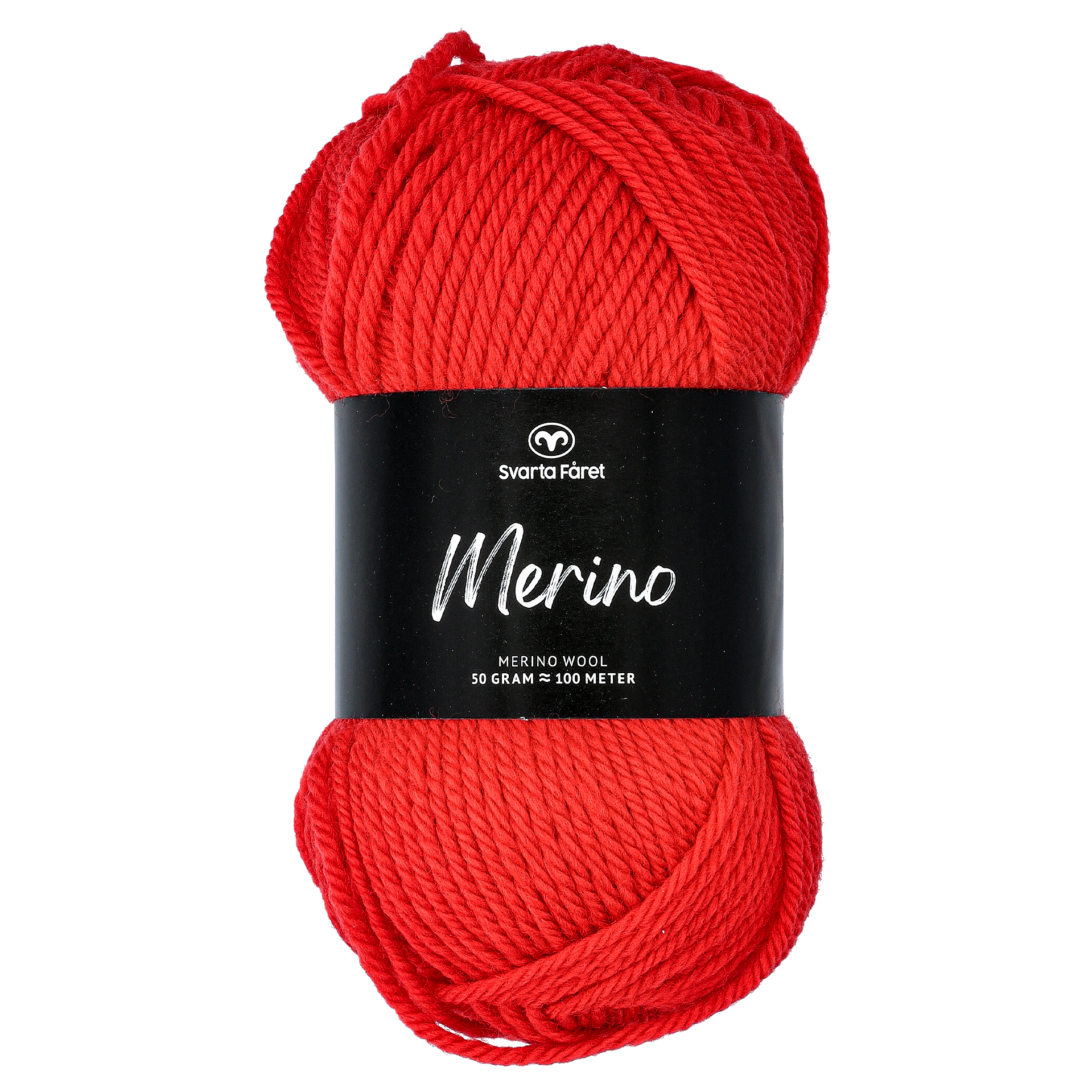 Svarta Fåret Merino ullgarn, rød