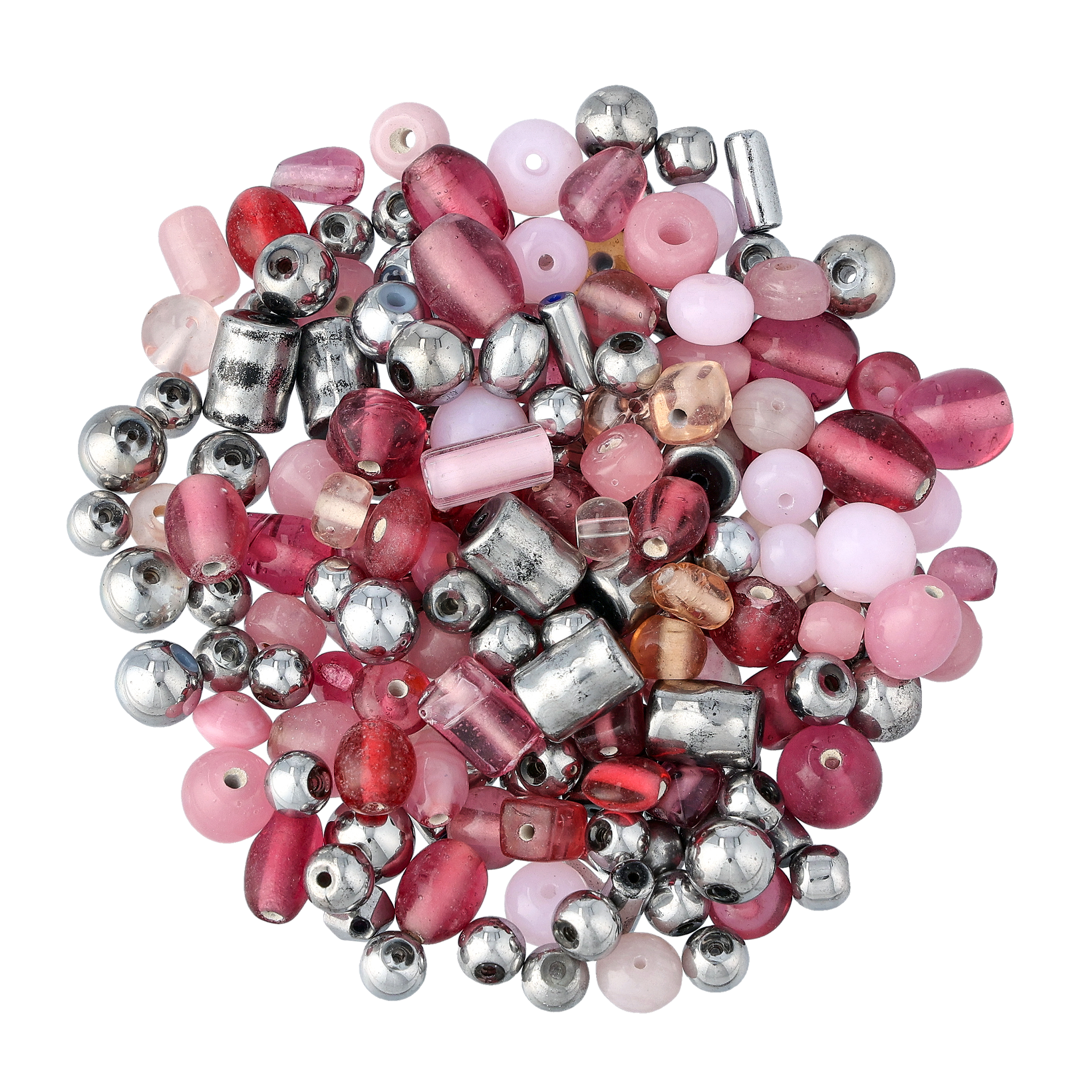 Pärlmix Metal, rosa