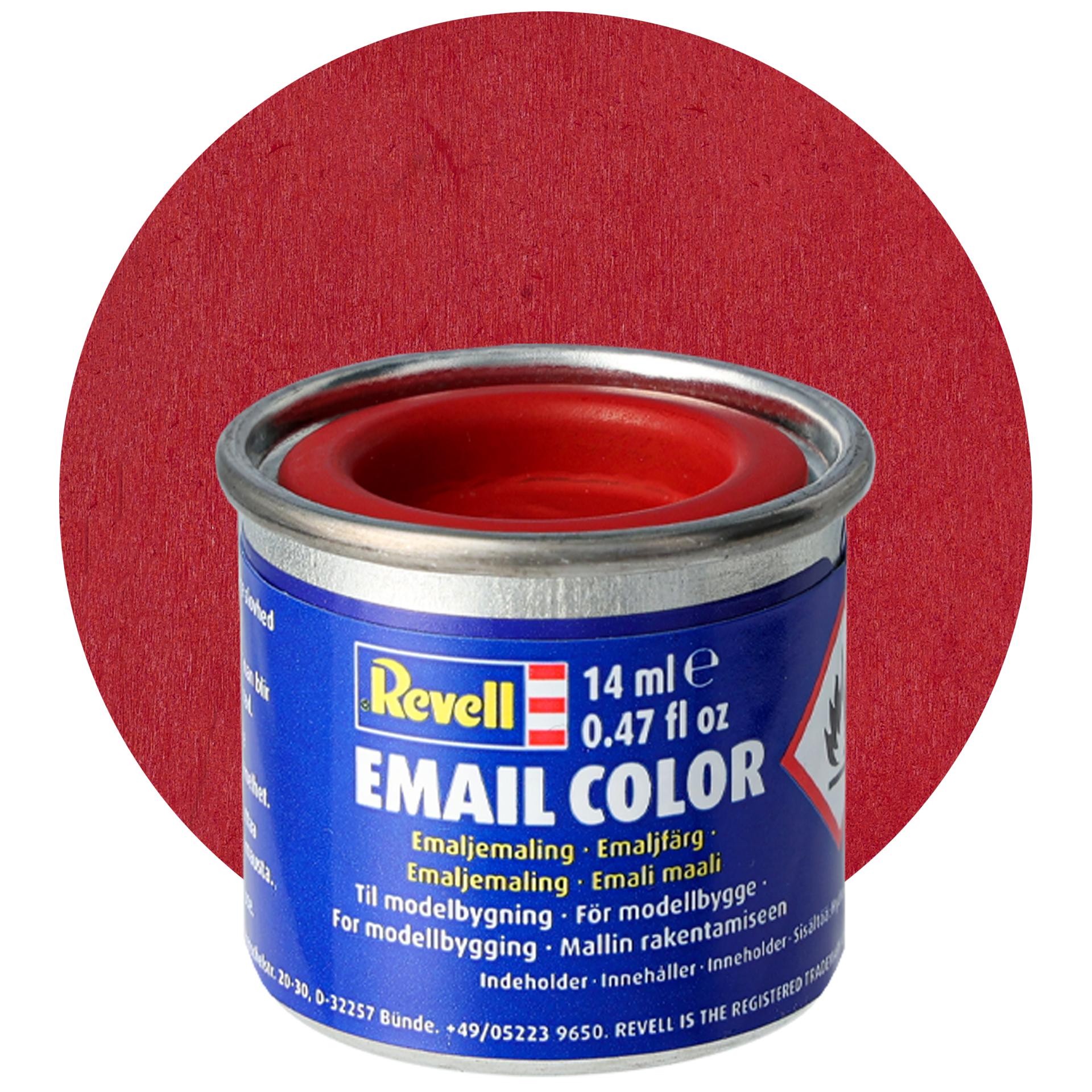 Emaljfärg Revell Mat, Carmine red, mat, RAL 3002