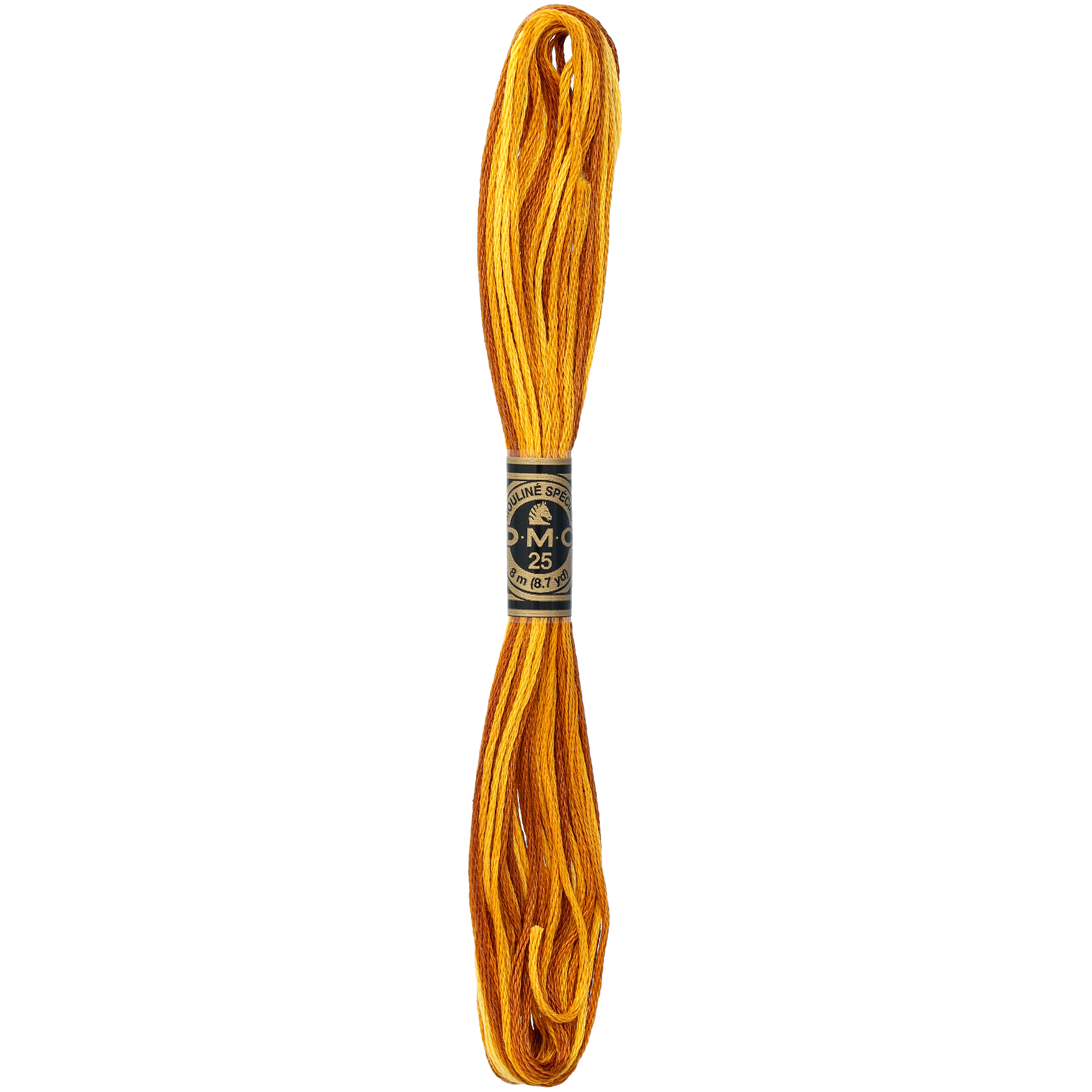 DMC broderigarn melerat, guldbrun