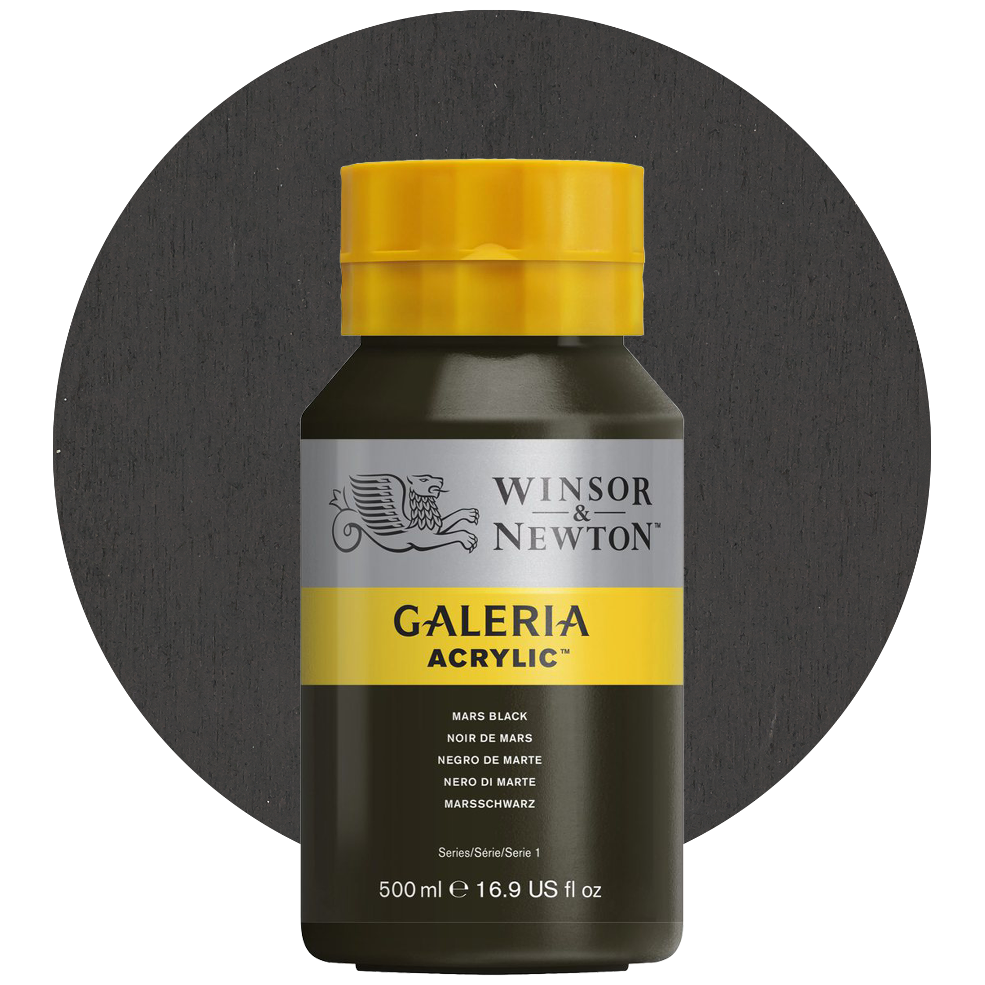 Winsor & Newton Akrylmaling Galeria, svart