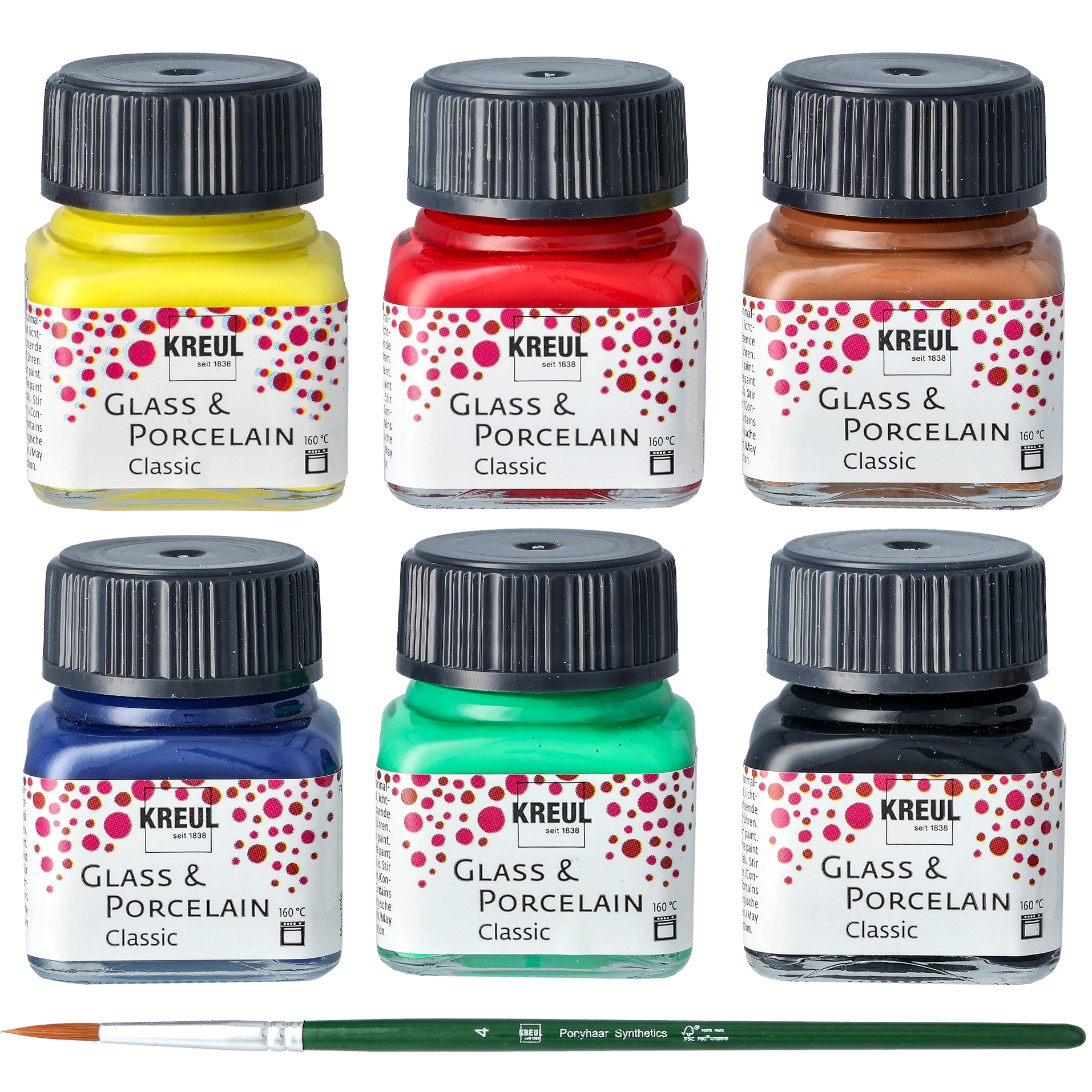 Lasi- ja posliinimaalaussetti