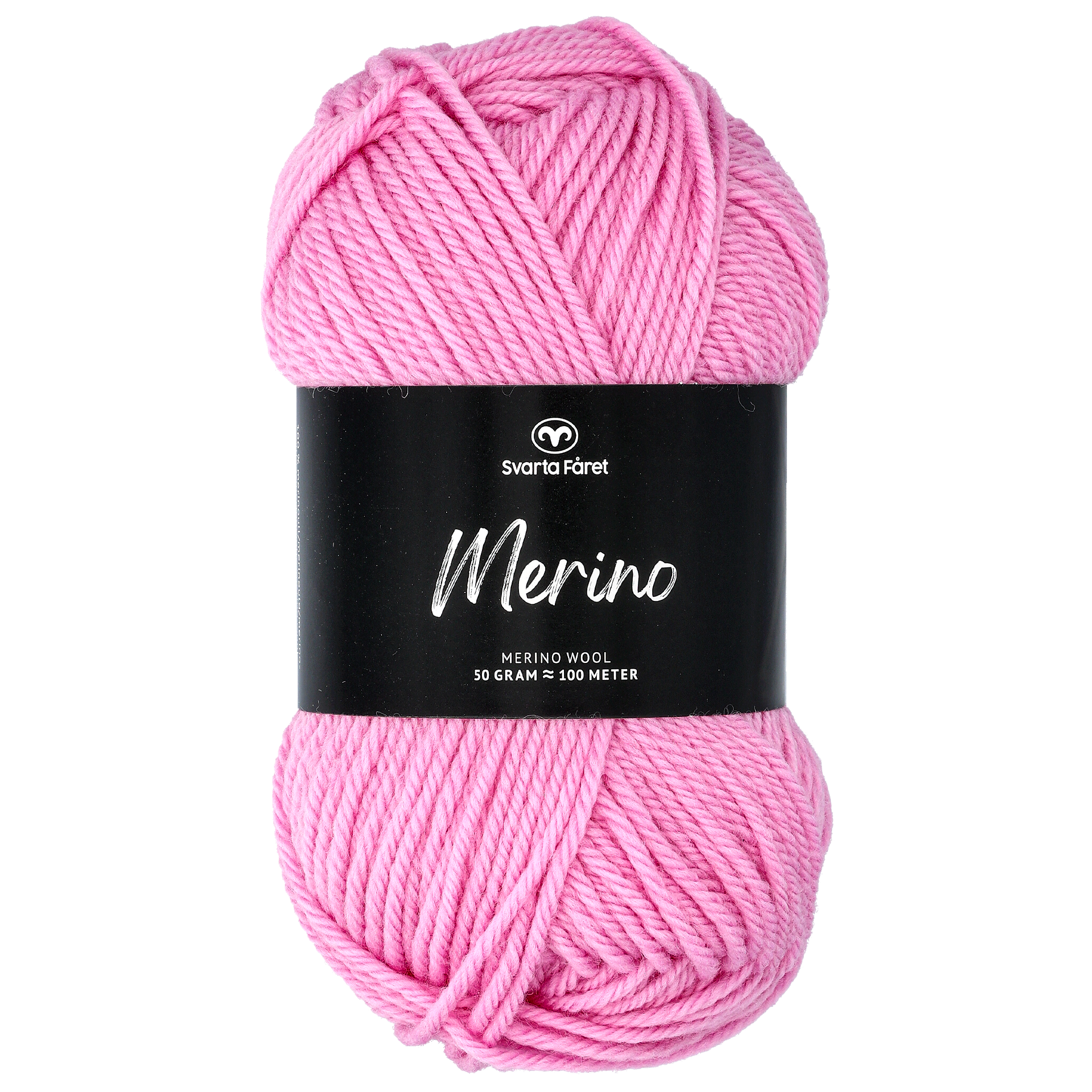 Svarta Fåret Merino ullgarn, lys lrosa