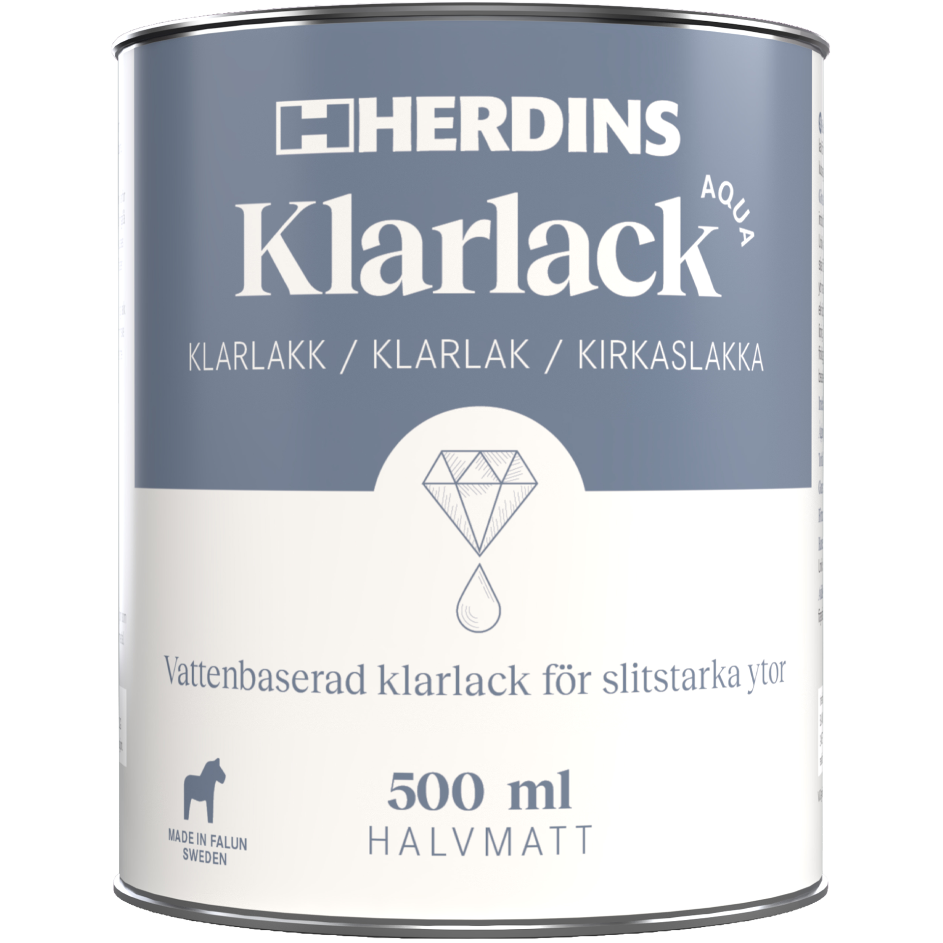 Herdins Betslack Aqua 500 ml, halvmatt