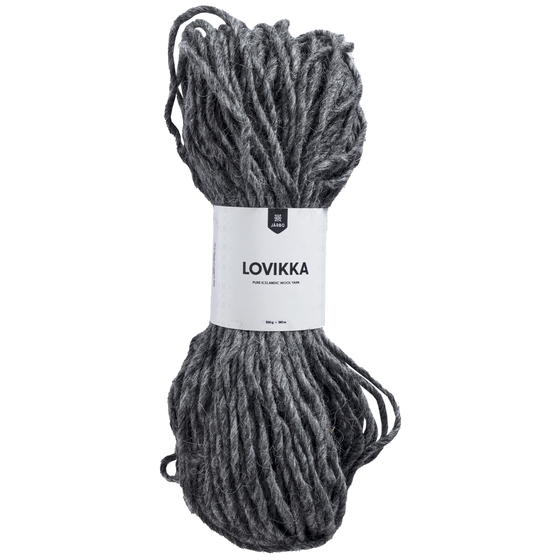 Järbo Lovikka, villalanka, lyijnharmaa