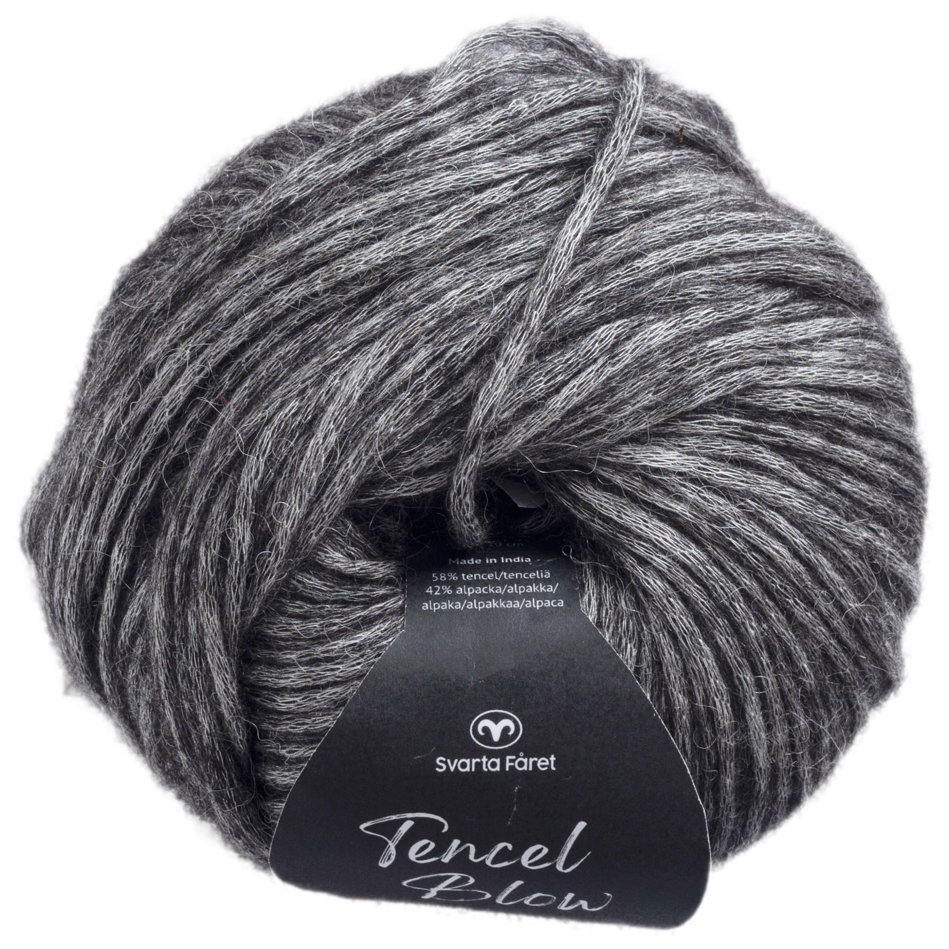 Svarta Fåret Tencel Blow og alpakka, askegrå