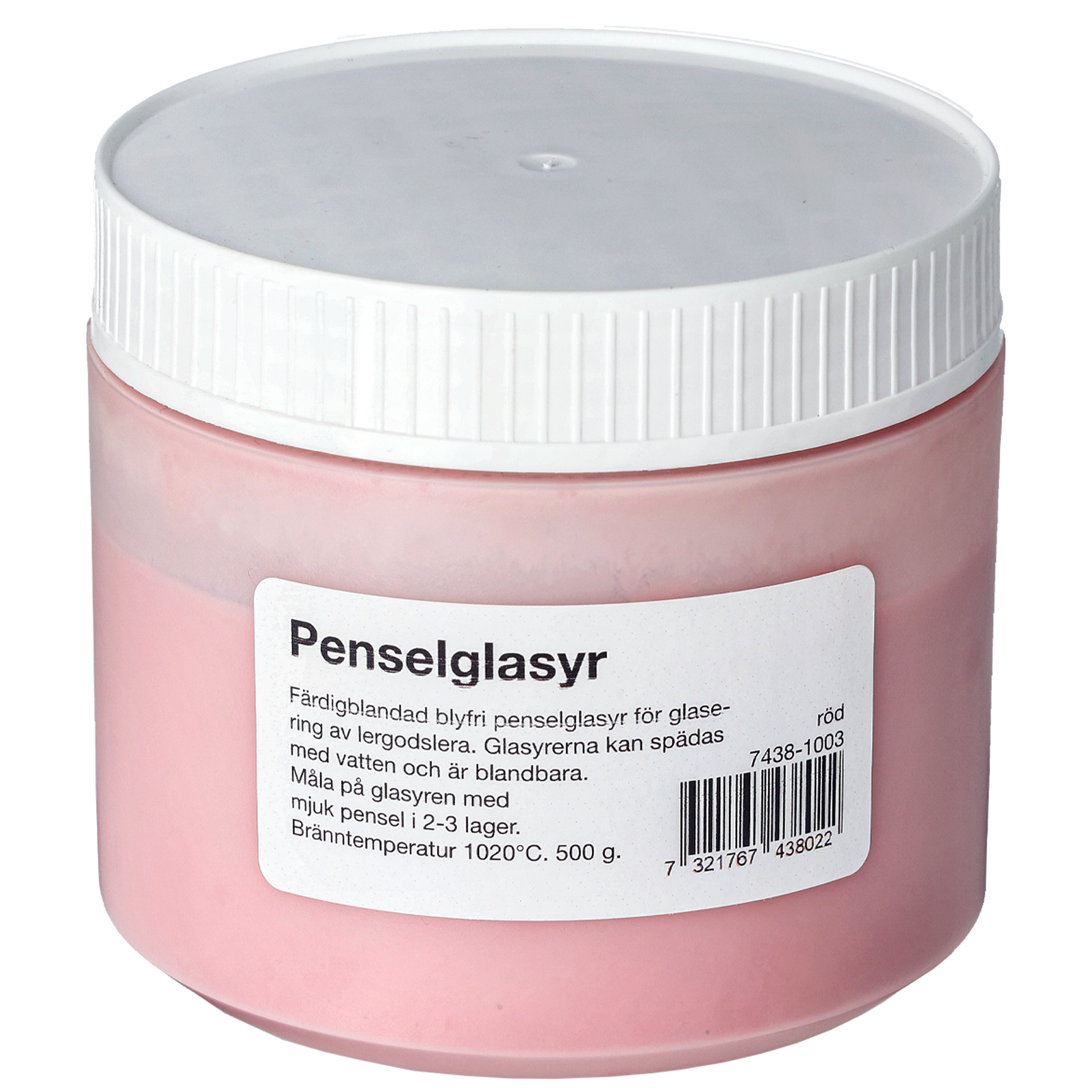 Penselglasyr, röd