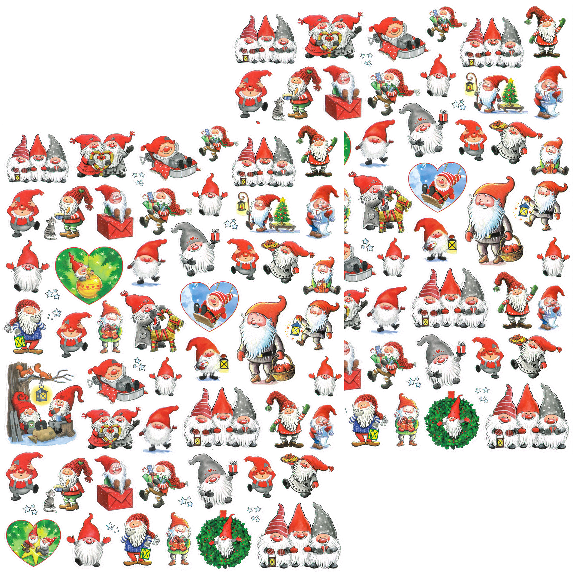 Julstickers, Vinkande tomte