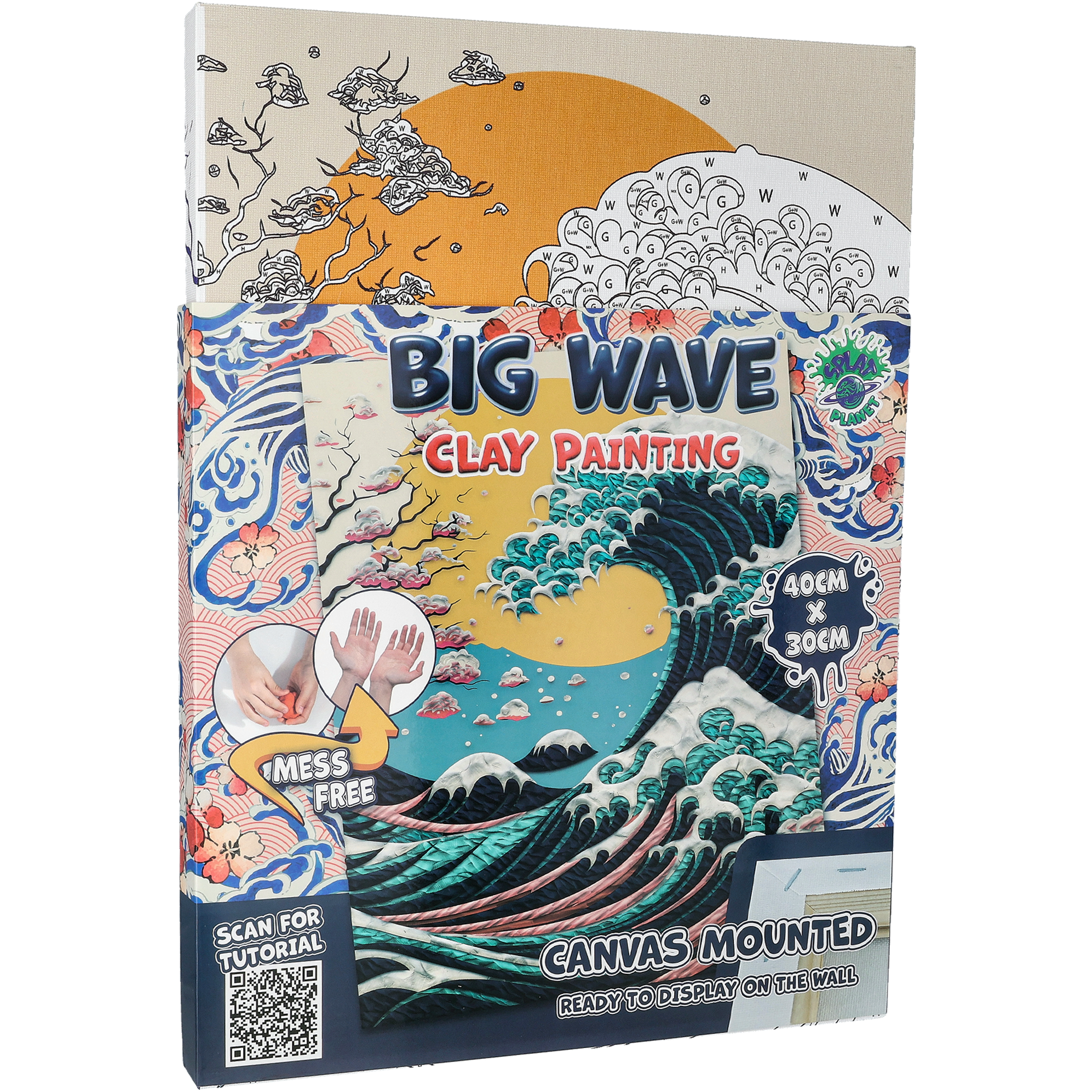 Mal med Leire 40 x 30, Waves