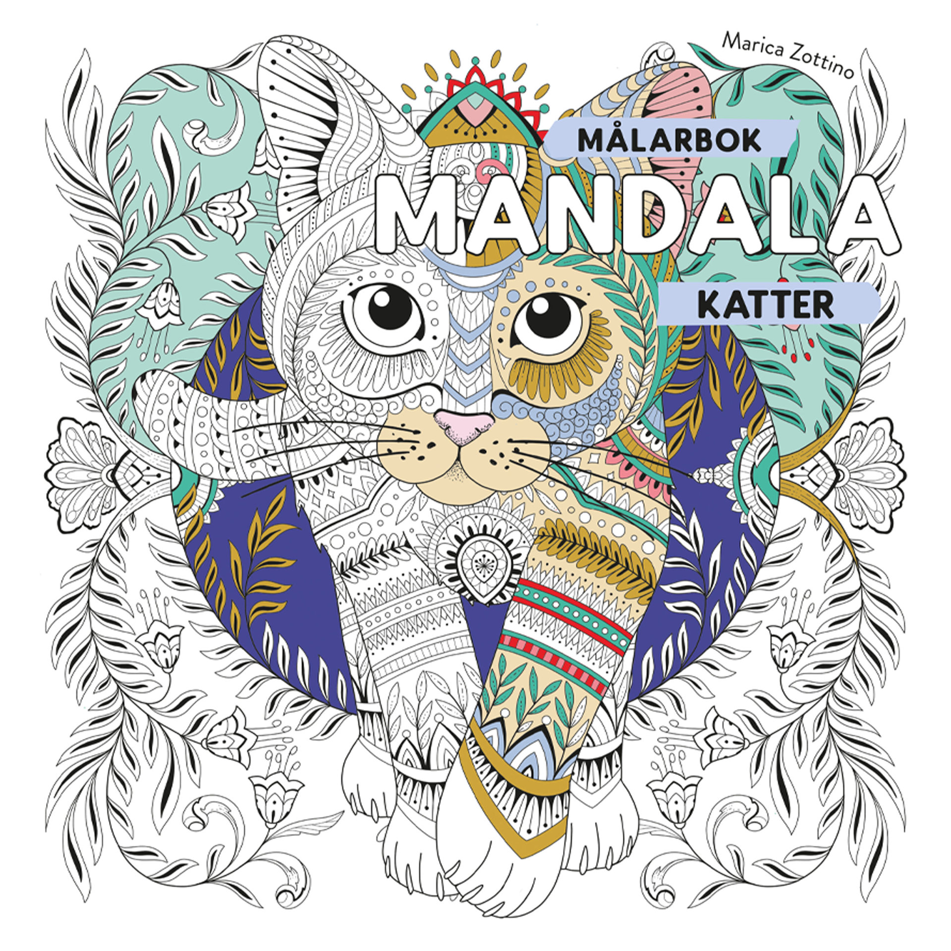 Målarbok Mandala Katter