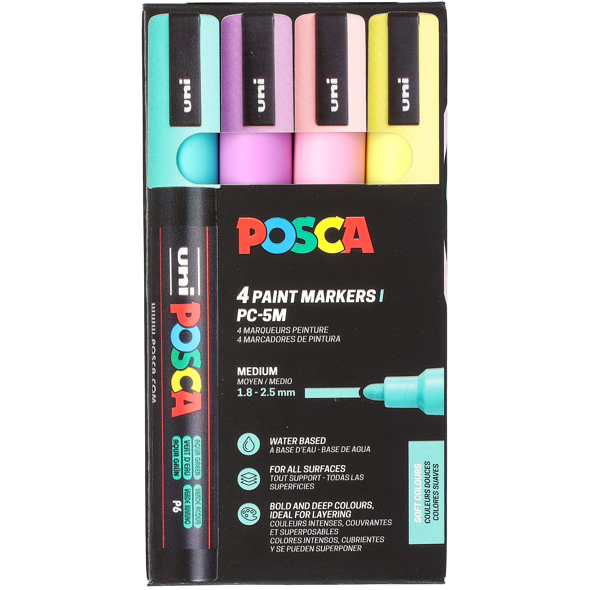 Set Posca Marker PC5, pastelfarver
