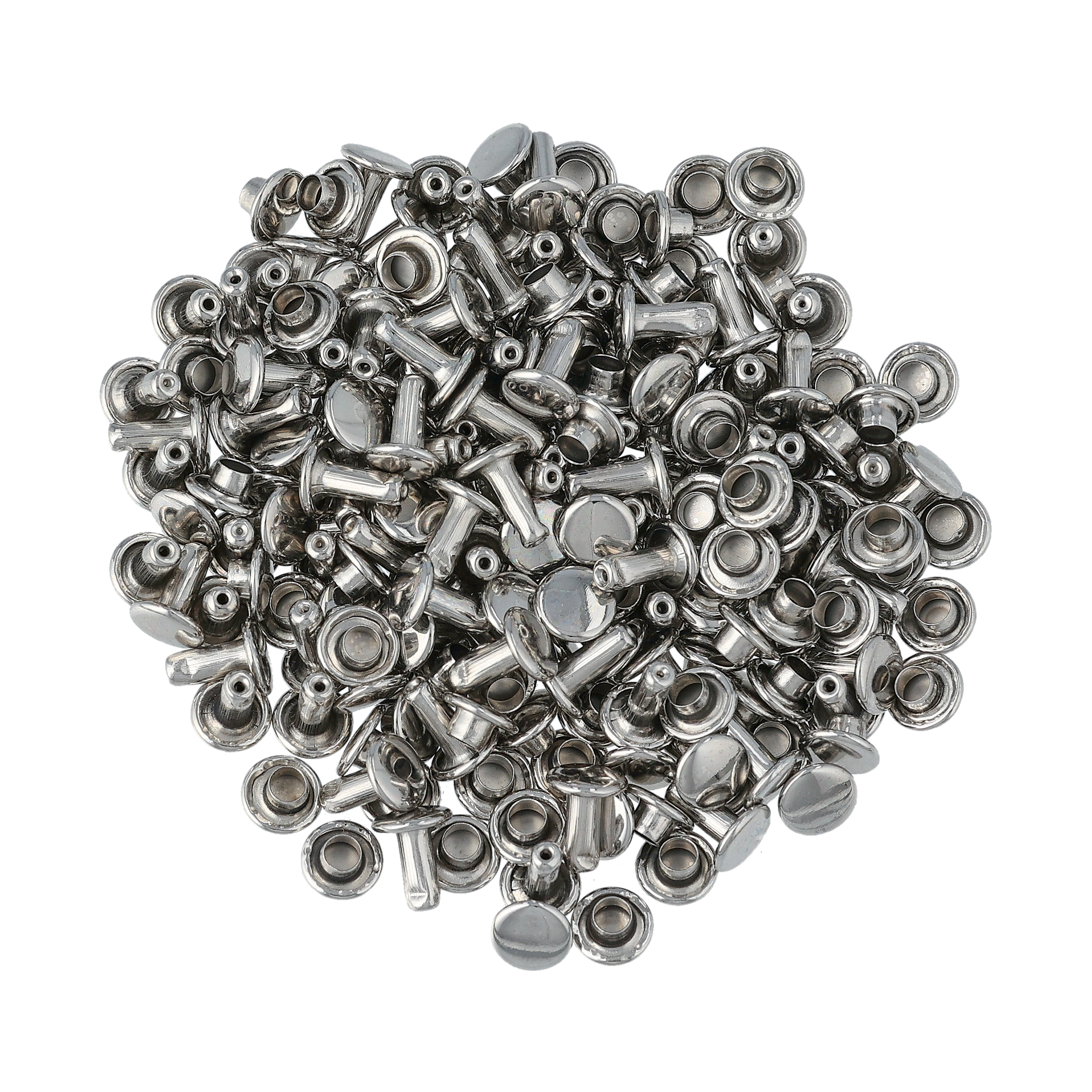 Dubbelnit liksidig, förnicklad