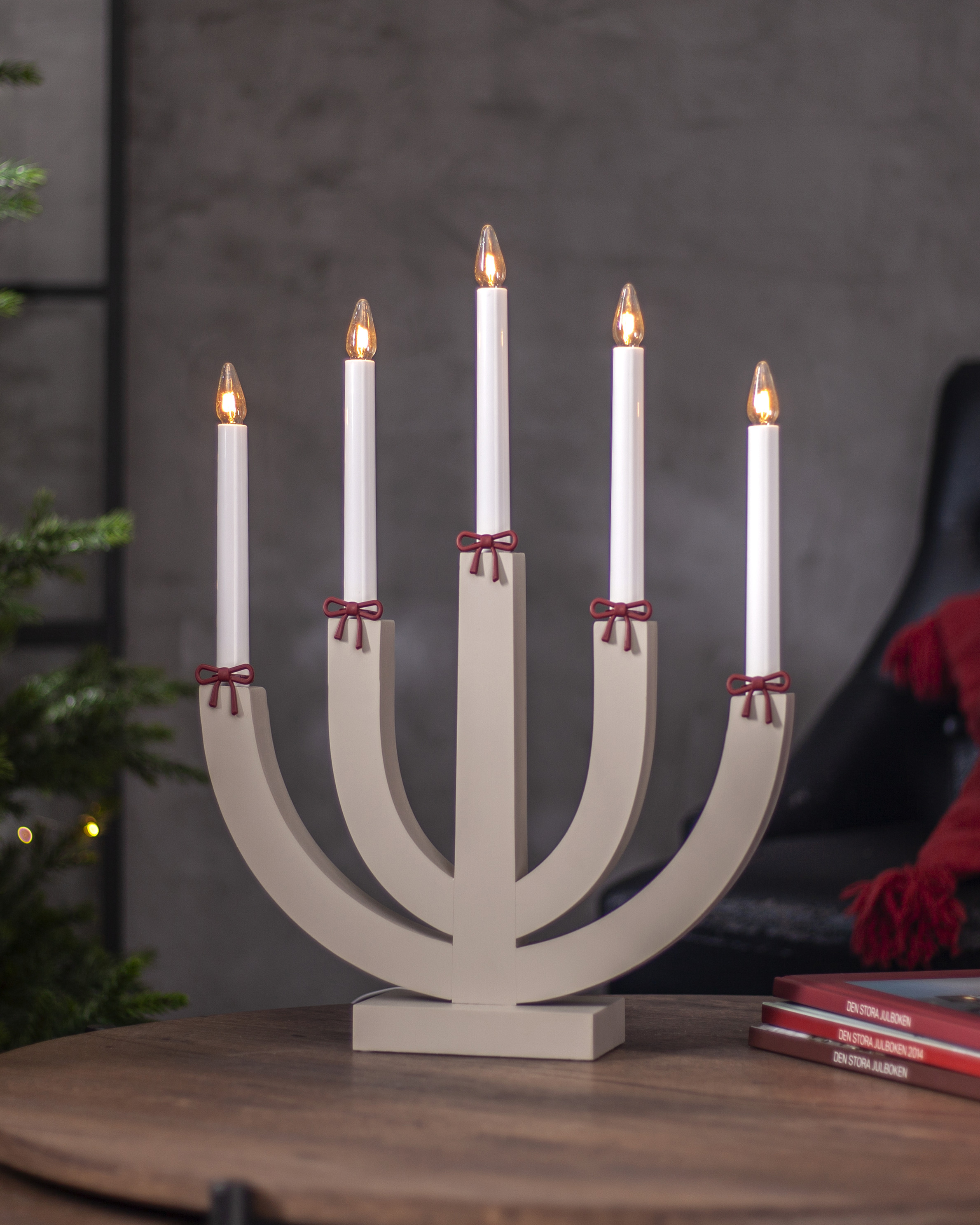 Kynttilämansetti Rusetti, punainen