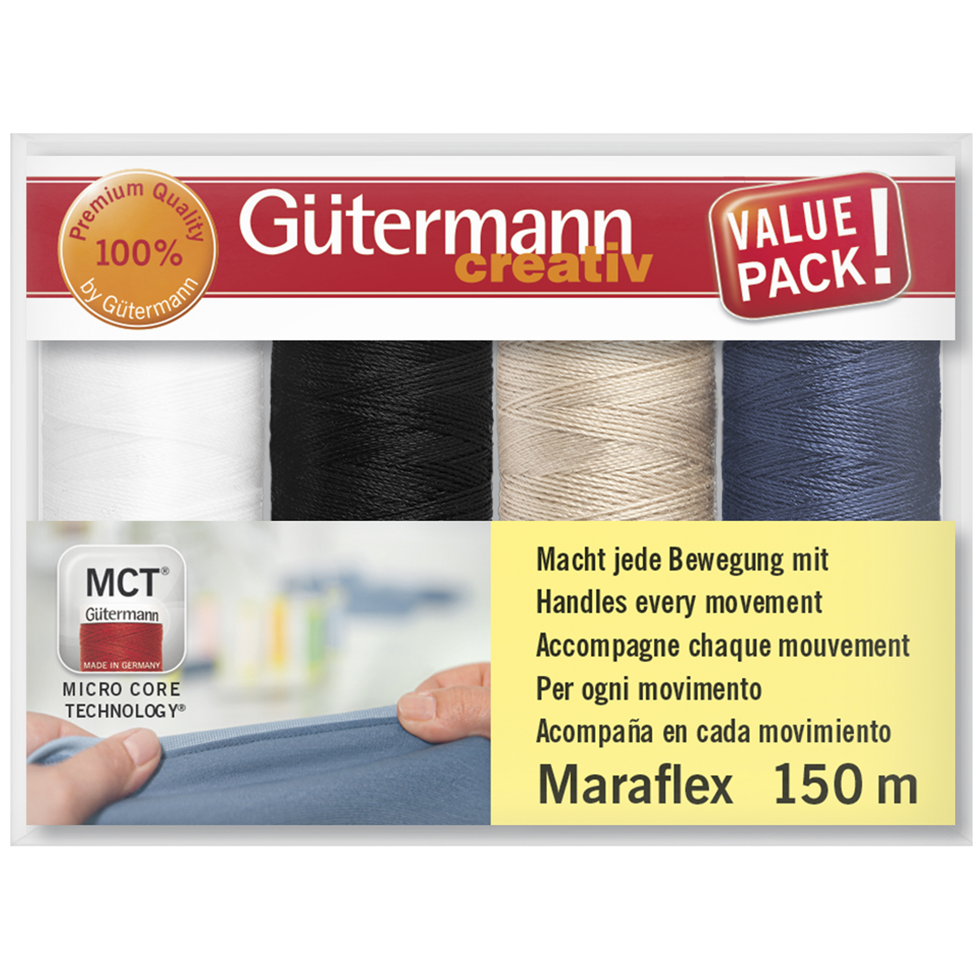 Sytrådsset Maraflex, basfärger