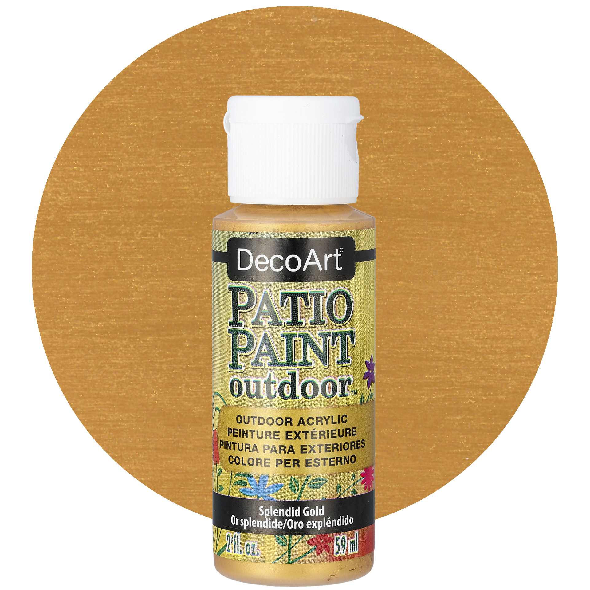 Deco Art Patio paint, Splendid gold