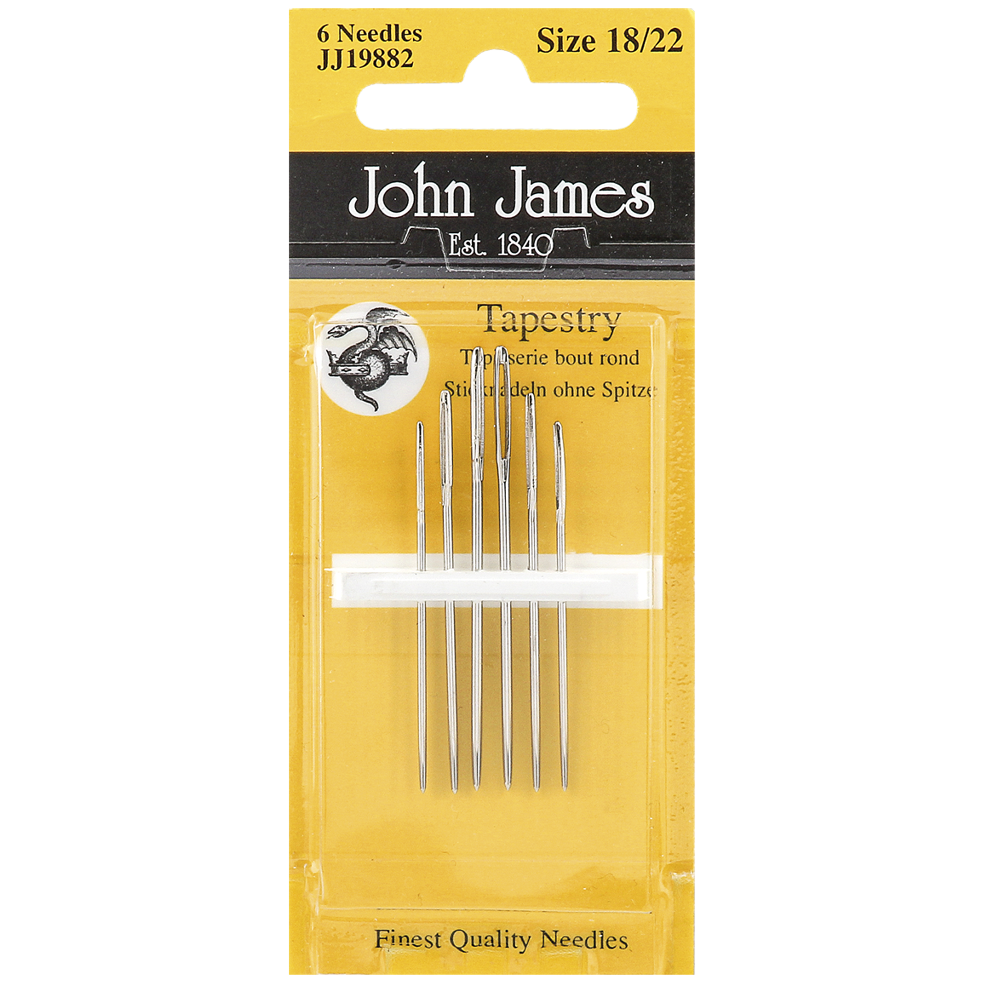 Tapisserinålar, nr 18-22