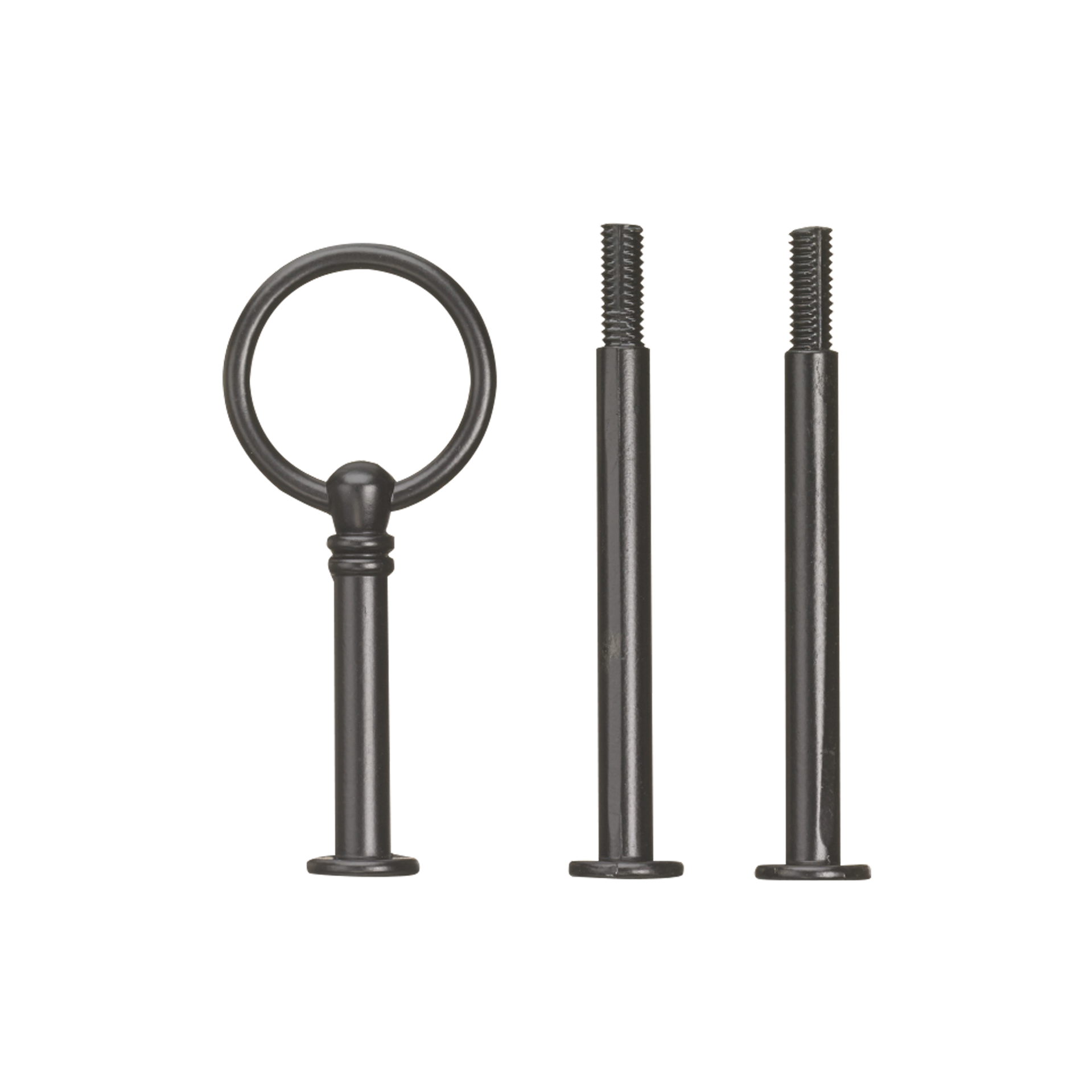 3-osainen Kakkulautaskahva, musta