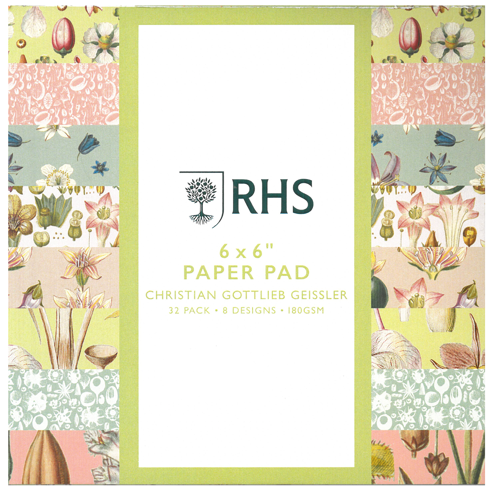 Paper pad 15 x15, kukkia