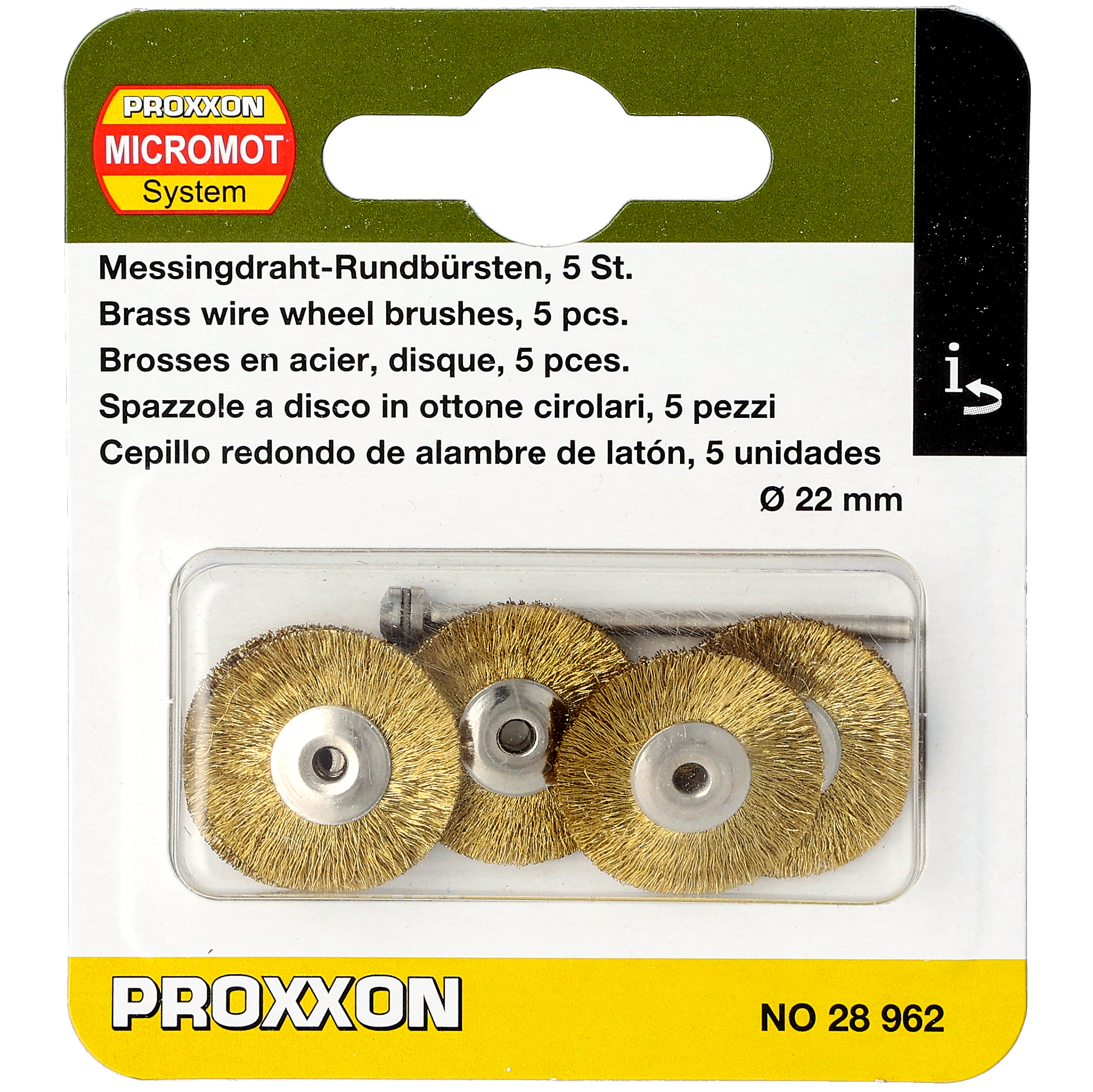 Proxxon stålborste rund mässing
