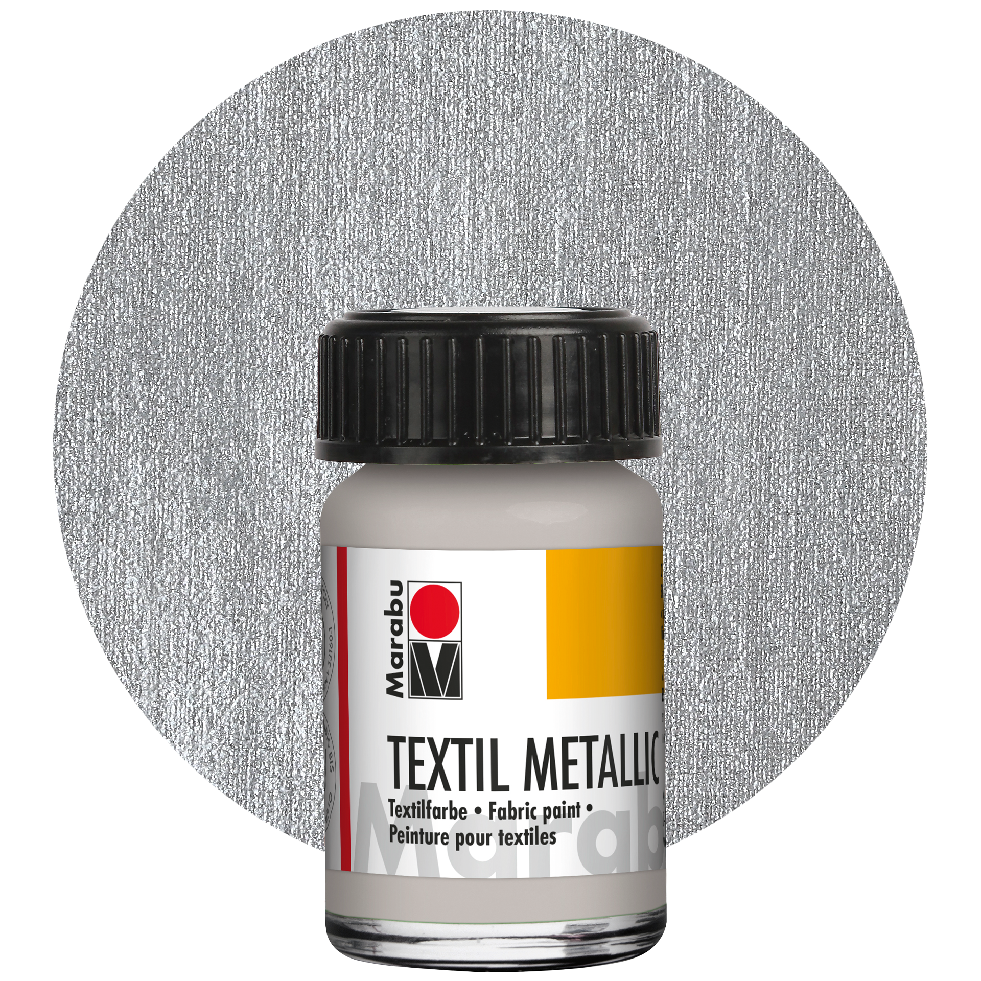 Marabu Textilfärg metallic, silver