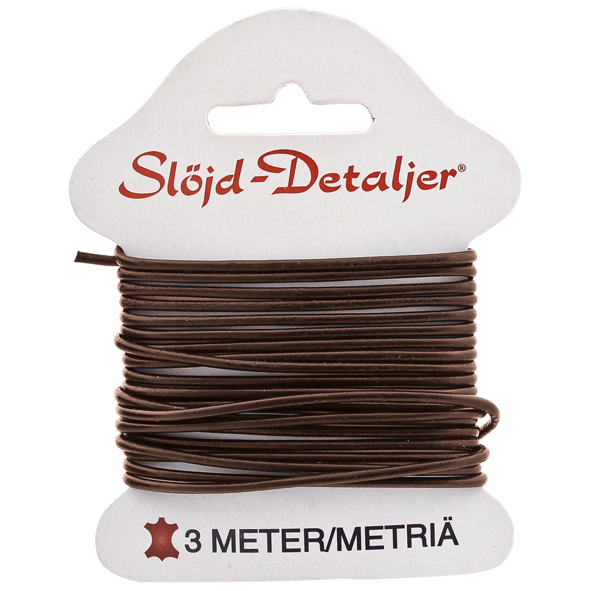 Pyöreä nahkanauha, ruskea