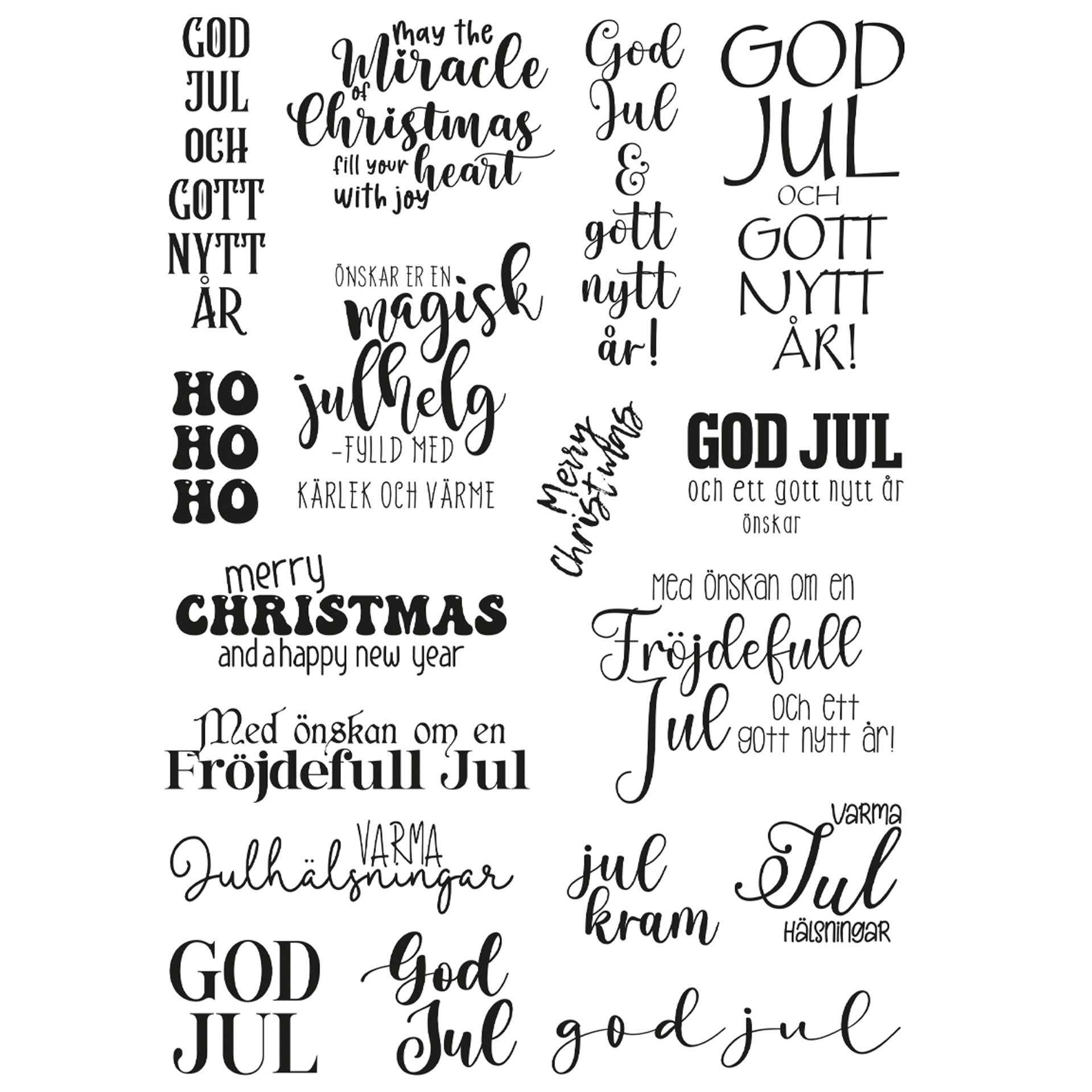 Clear Stamps, god jul