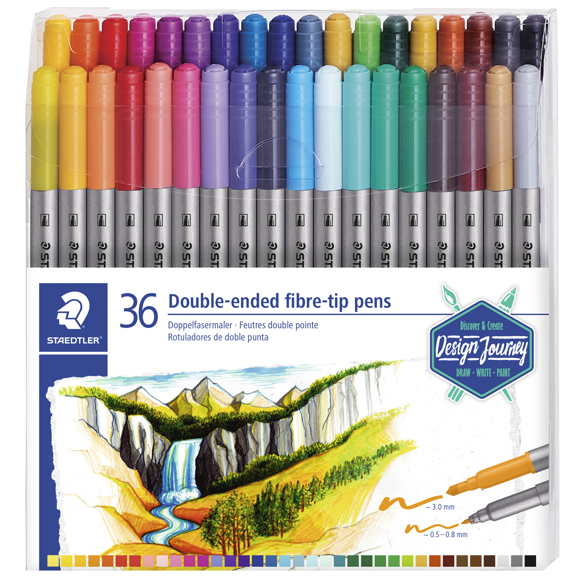 STAEDTLER Twin Tip, 36 kpl