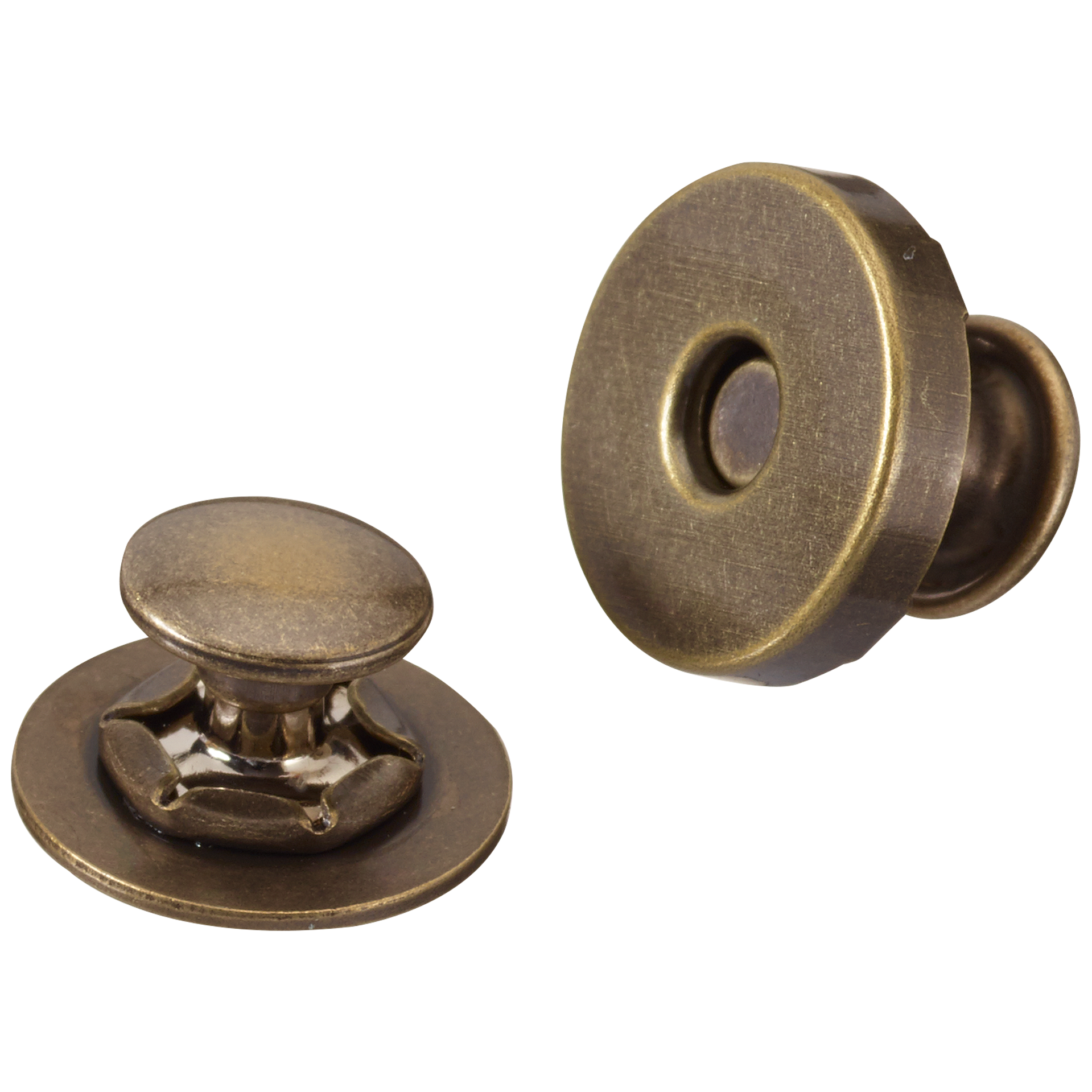 Magnetlås med nitte, antik messing