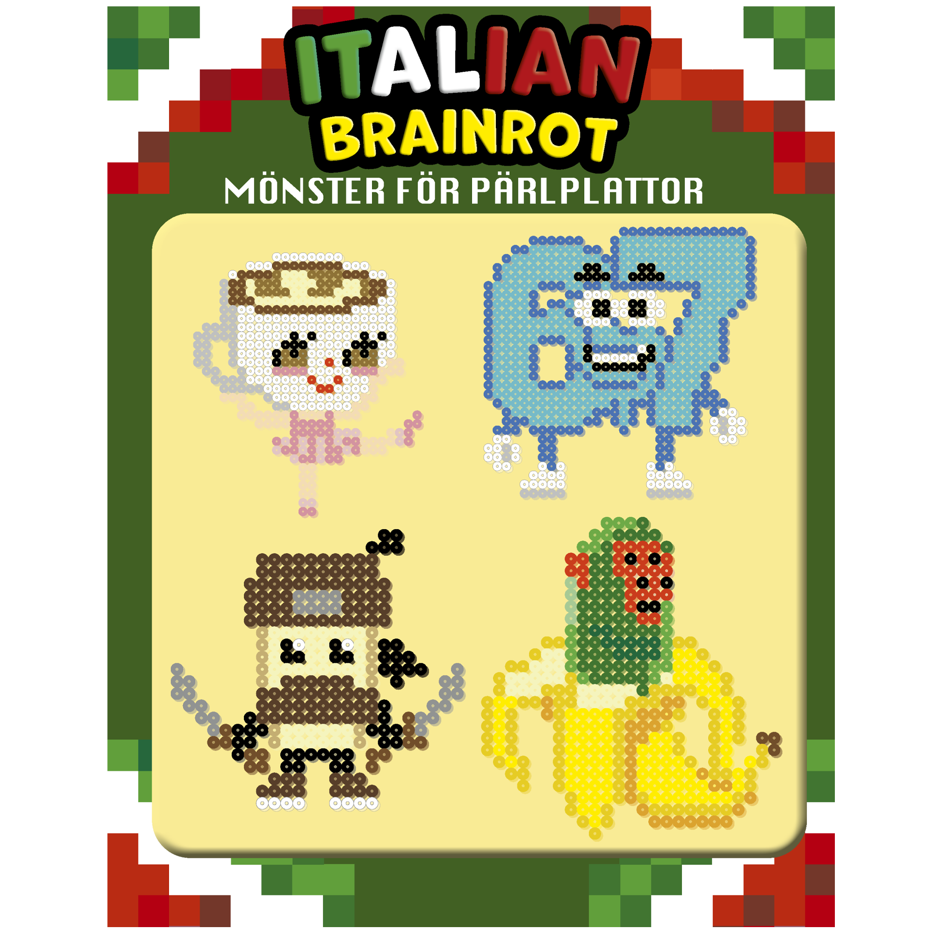 Italian Brainrot Mönster för pärlplattor