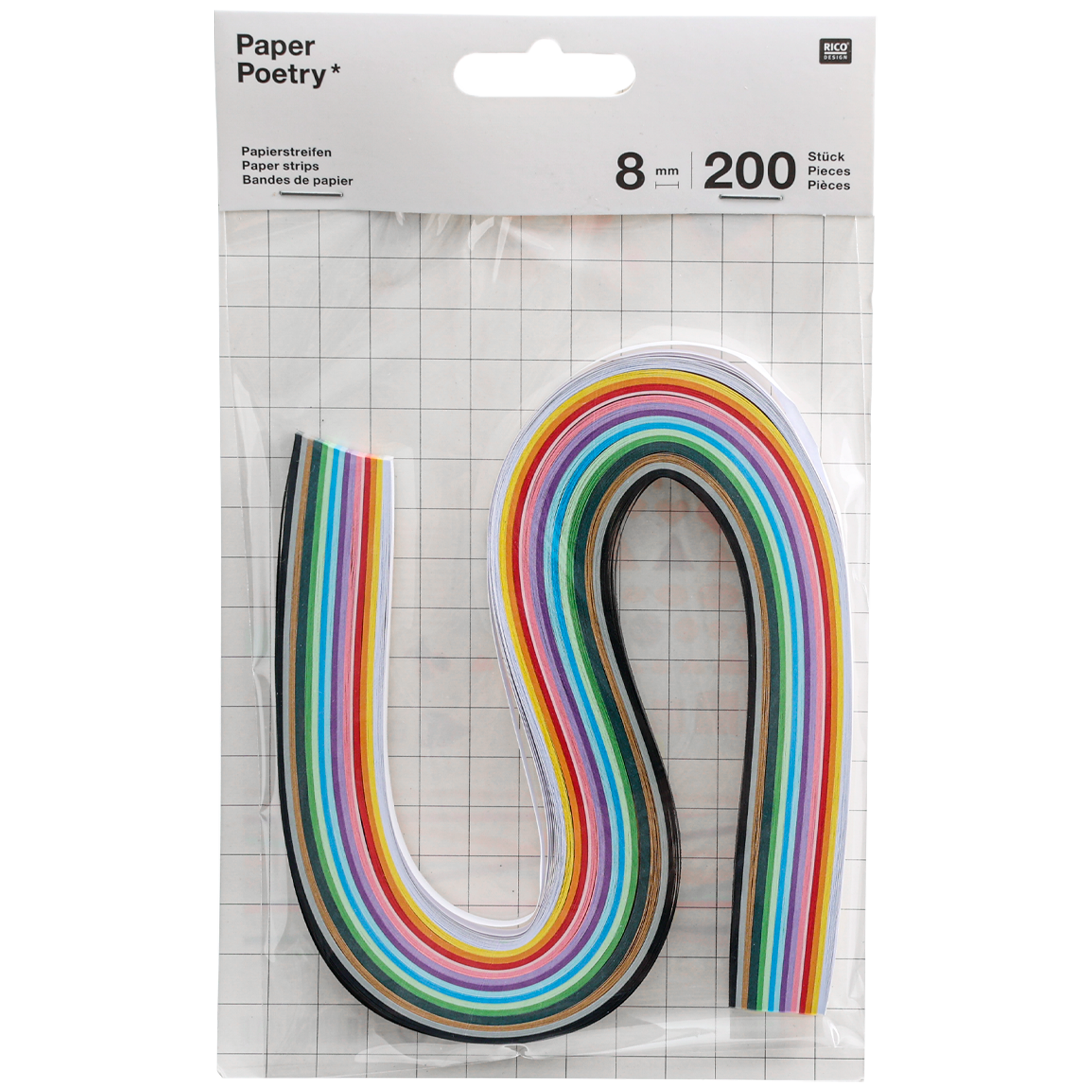 Quilling papirstrimler, 8 mm