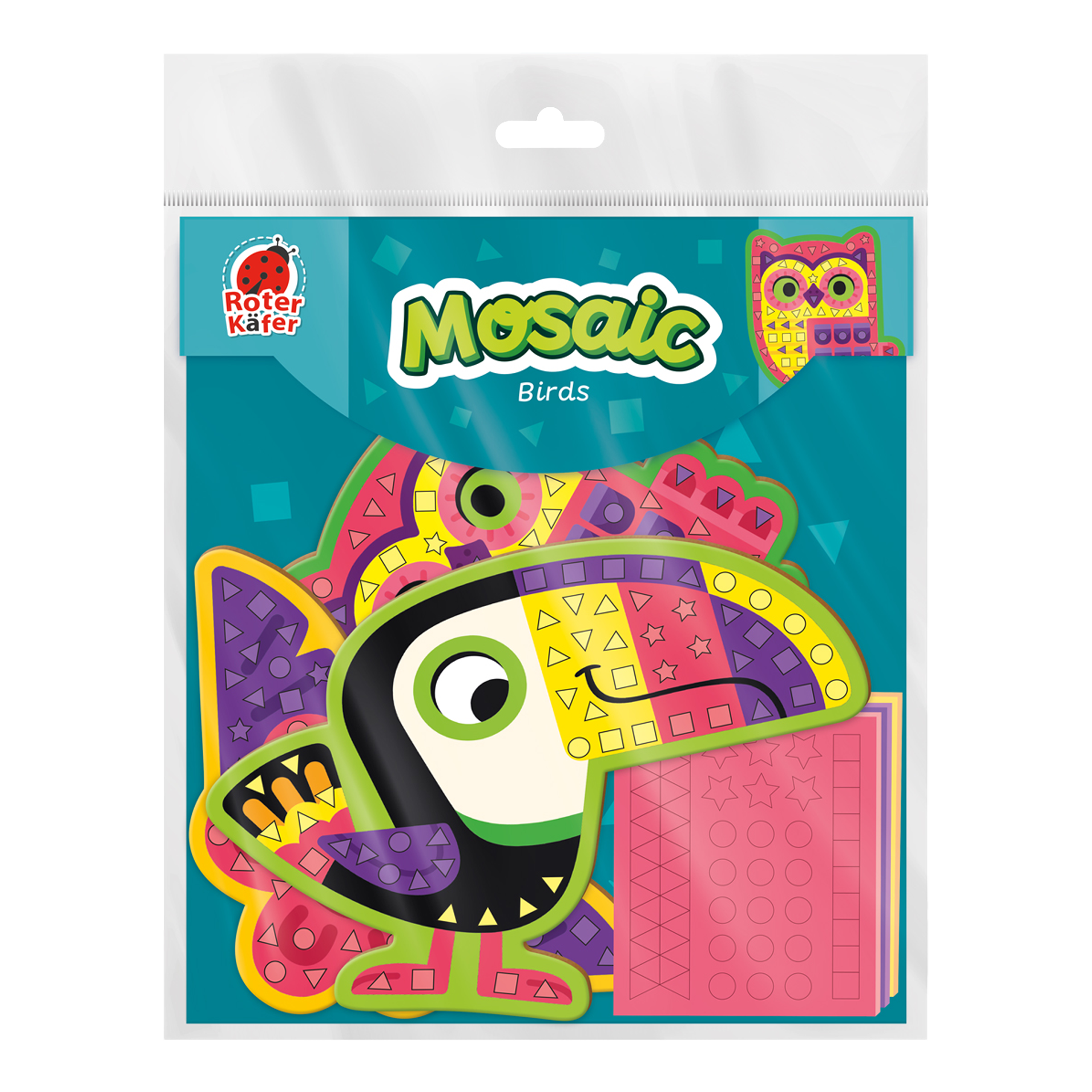 Mosaik soft pysselset, fåglar