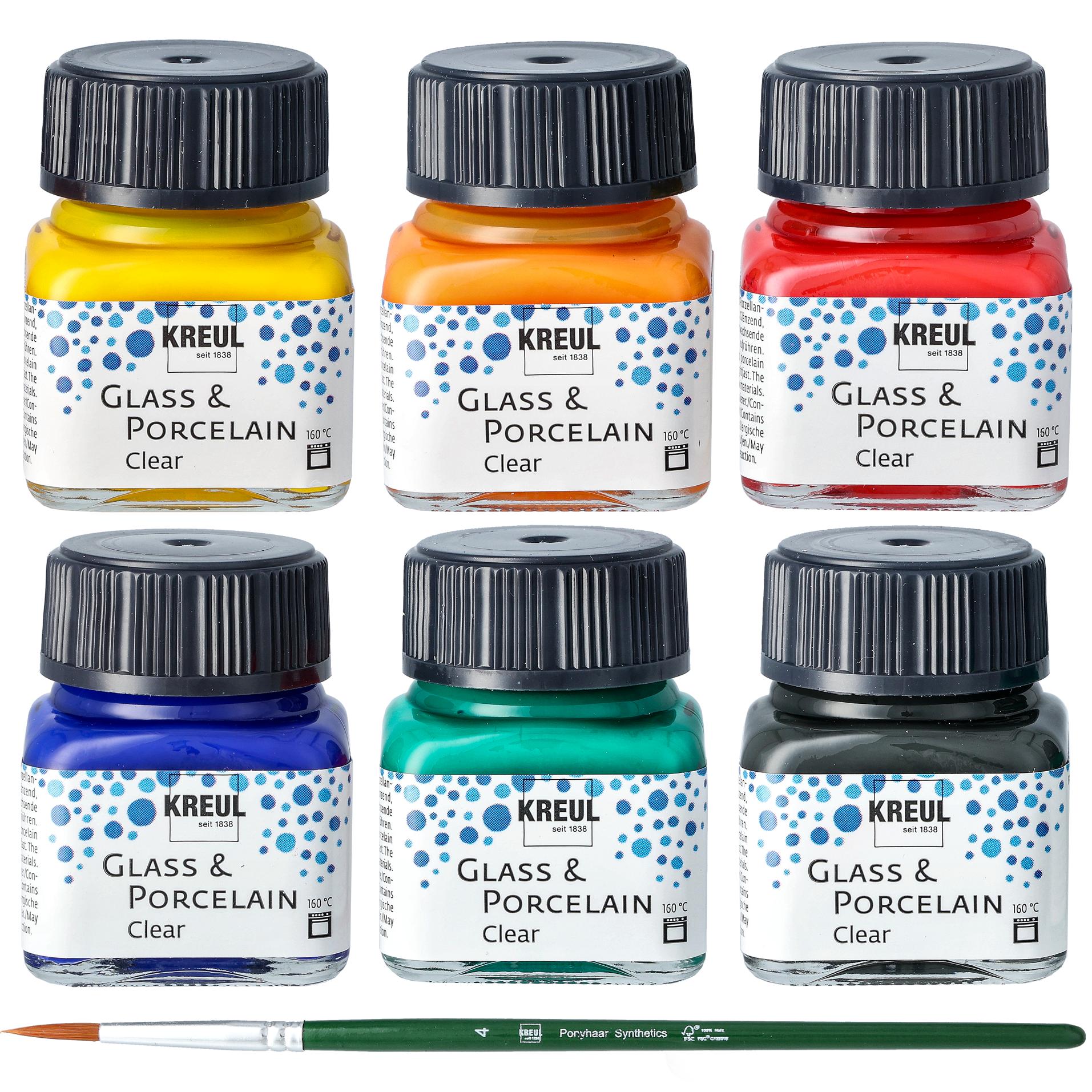 Glass- og porselensmalingssett transparent