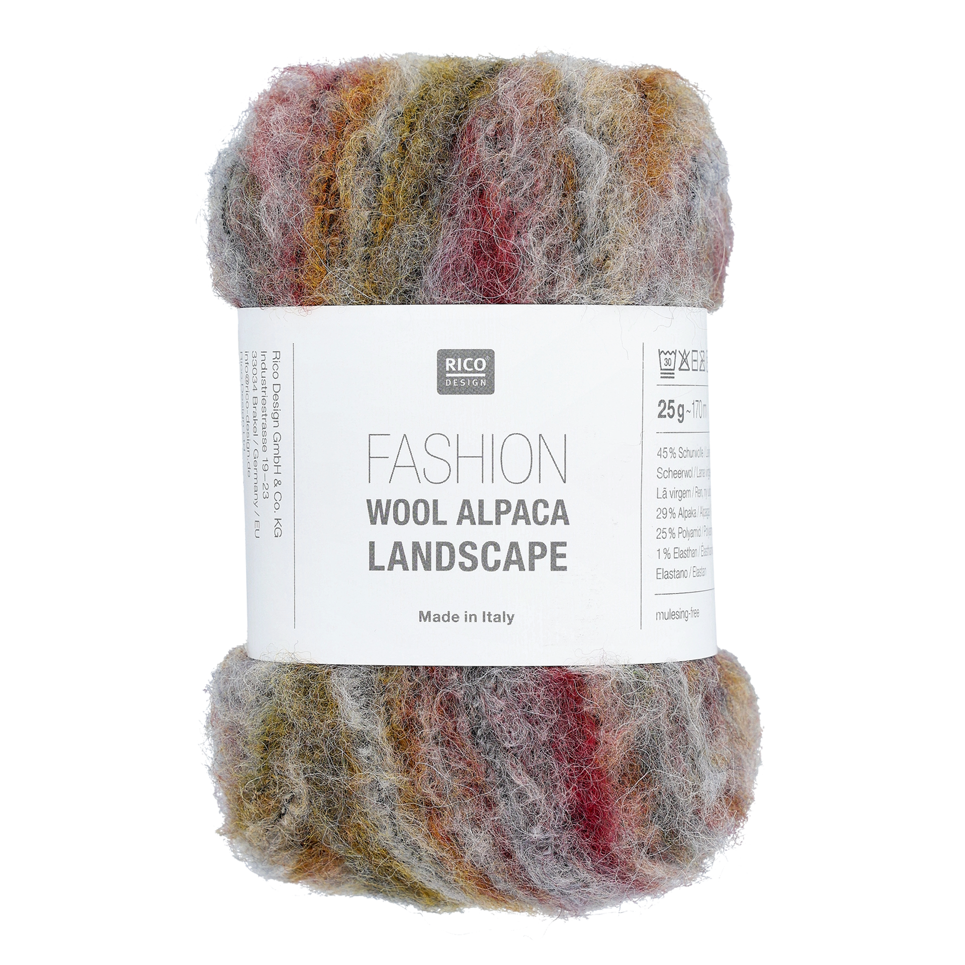 Fashion wool alpaca landscape, Ethno shades