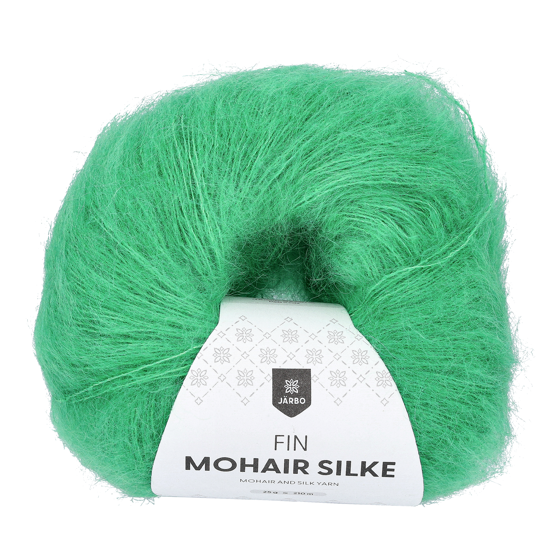 Järbo Fin mohair/silke garn, vivid chlorofyll