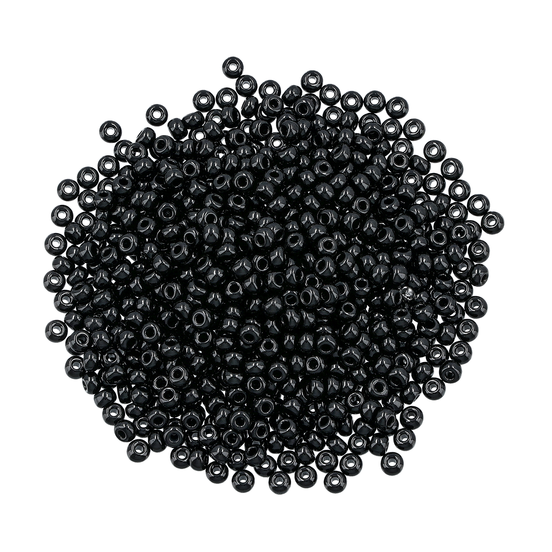 Rocaillespärlor 6/0, svart opak