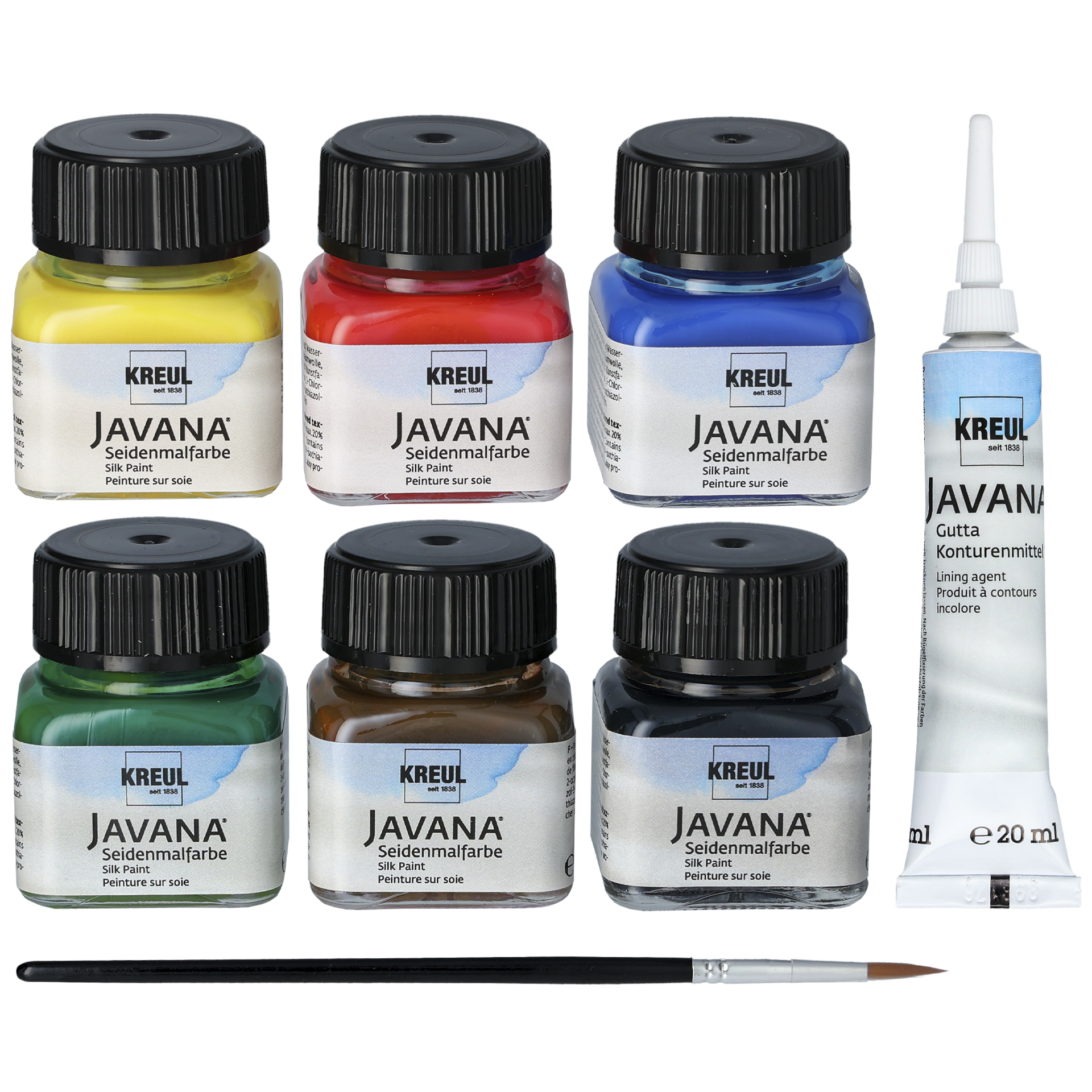 Set sidenfärg, basfärger