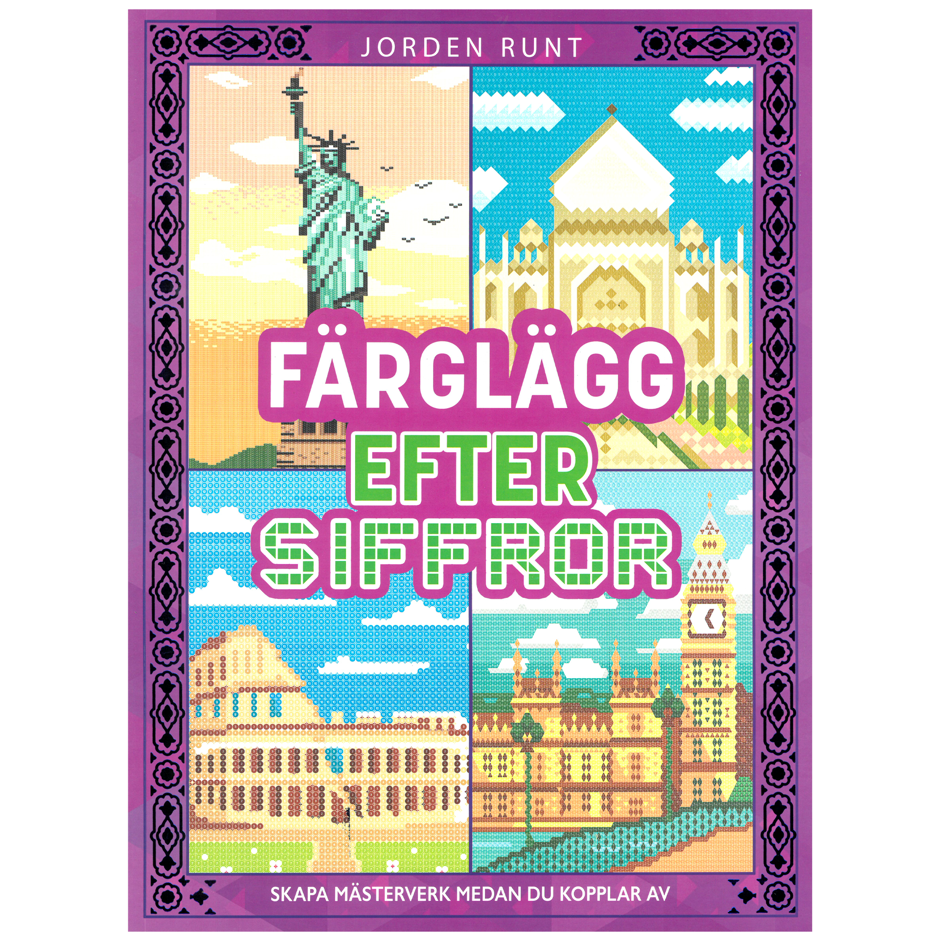 Färglägg efter siffror - Jorden runt