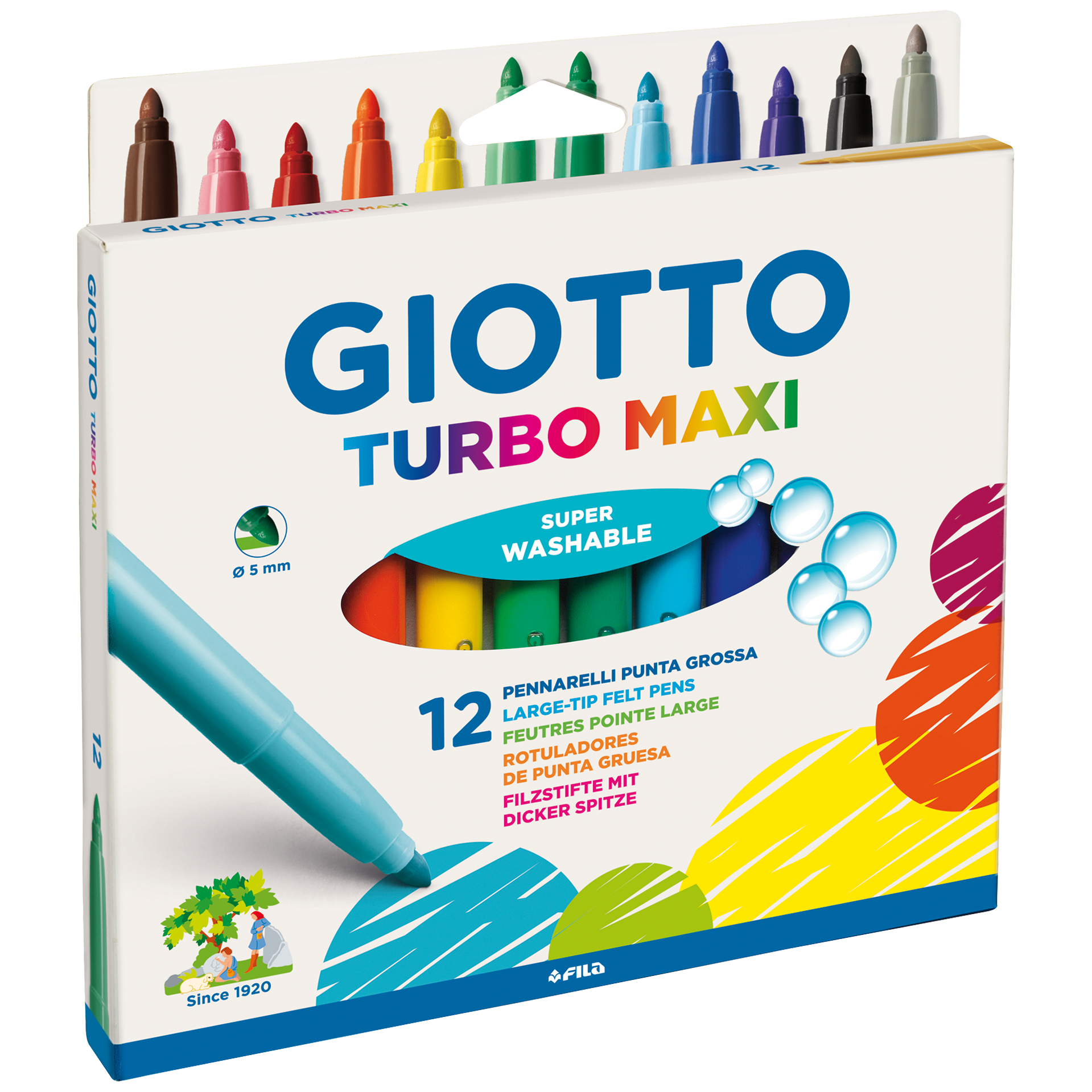 Tusj Giotto Turbo Maxi, 12 stk