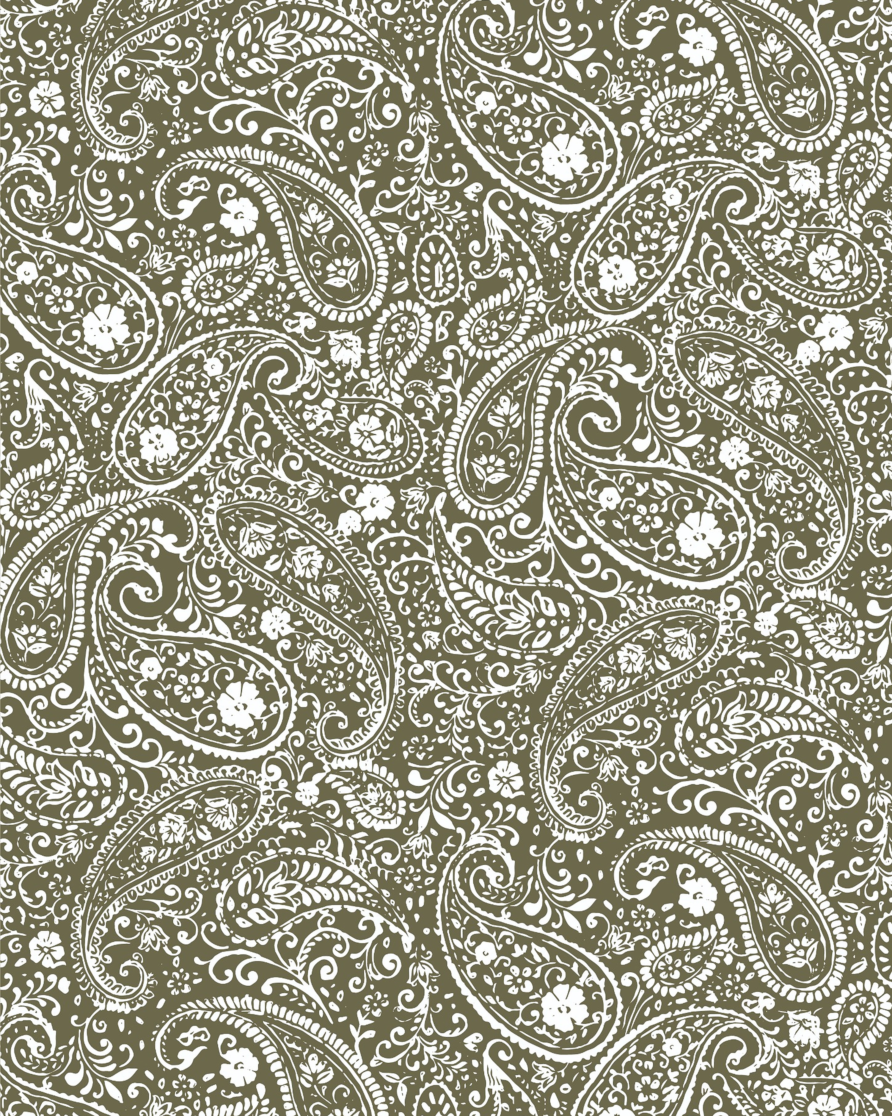 Gavepapir, Grøn Paisley