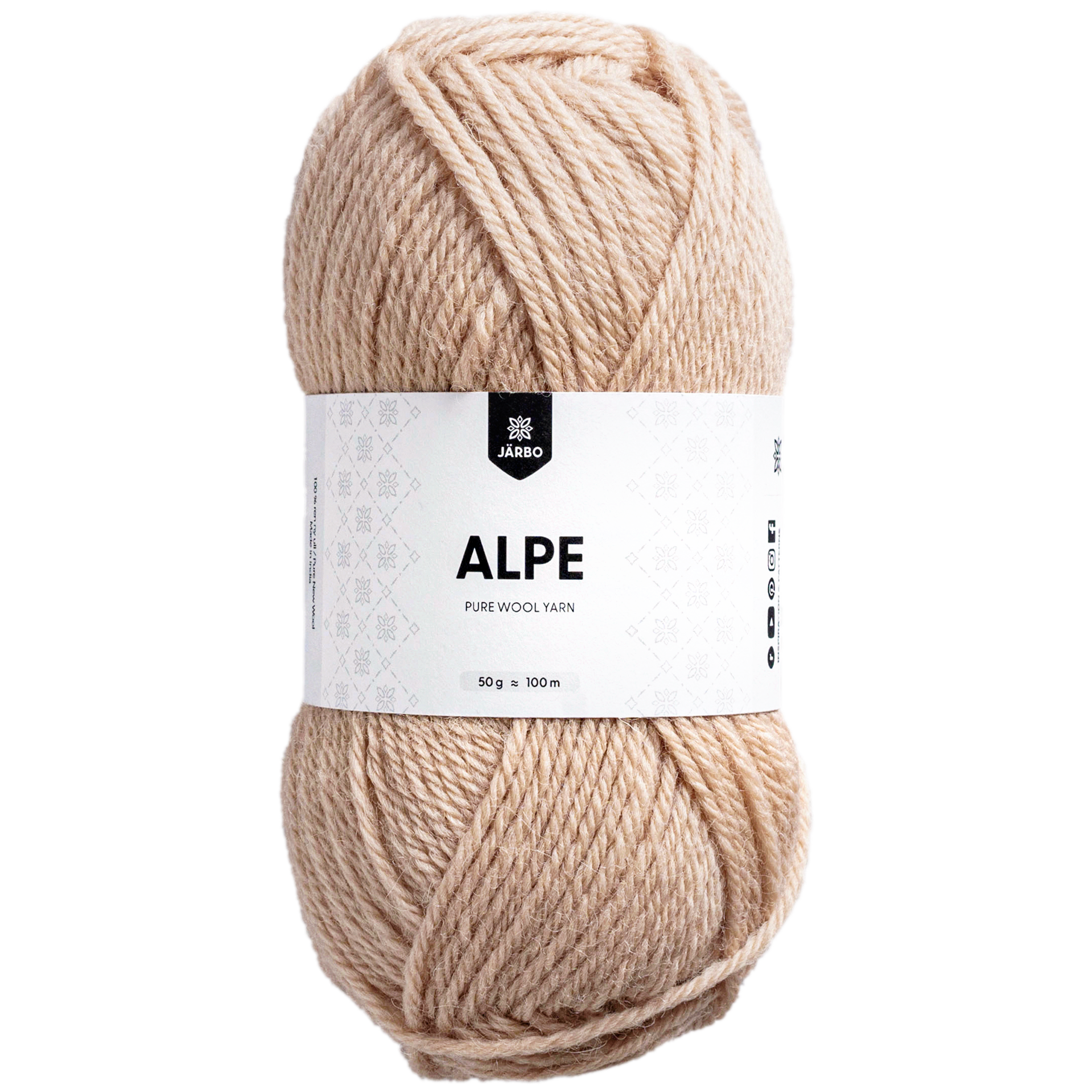 Järbo Alpe ullgarn, beige