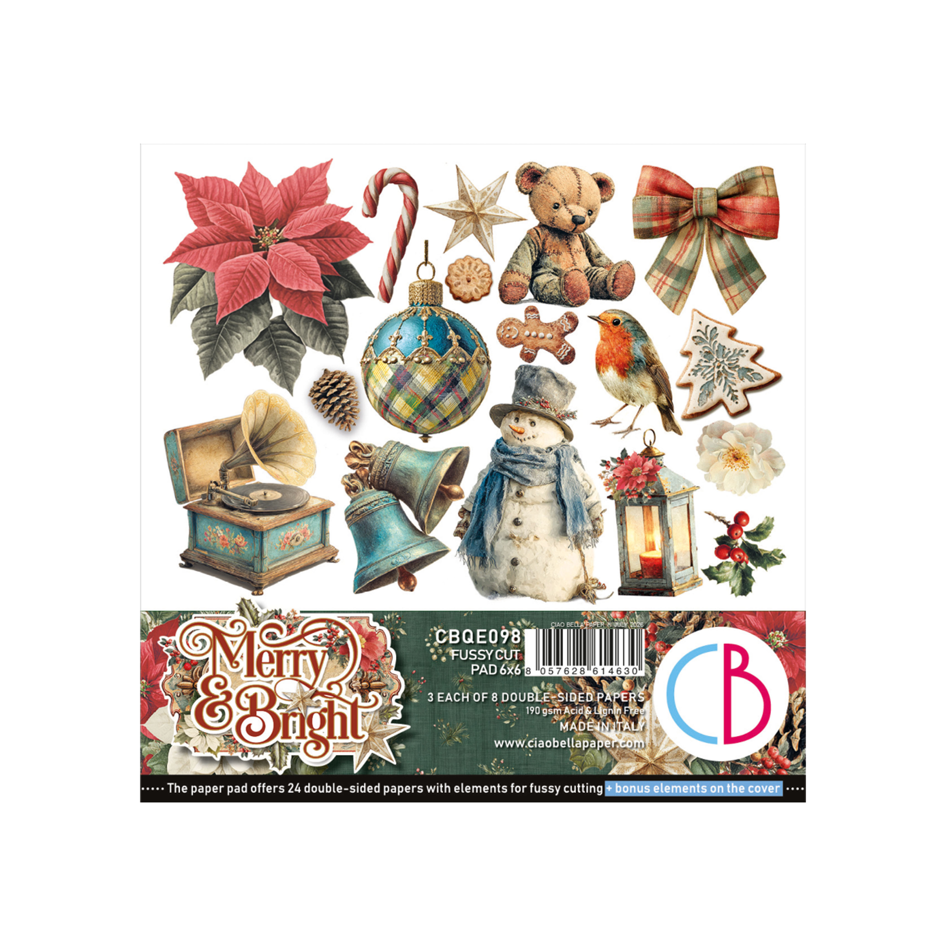Merry & Bright Fussy Cut Pad