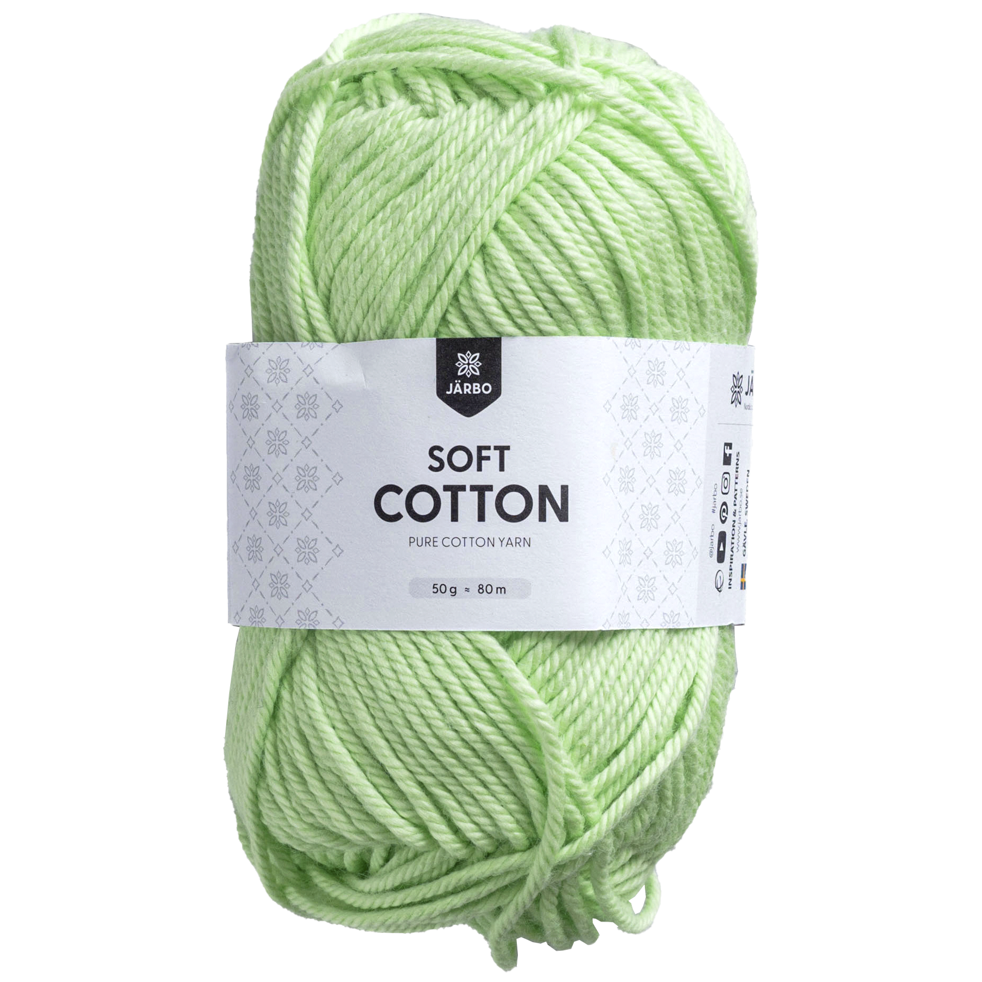 Järbo Soft cotton, bomullsgarn, pistasjgrønn