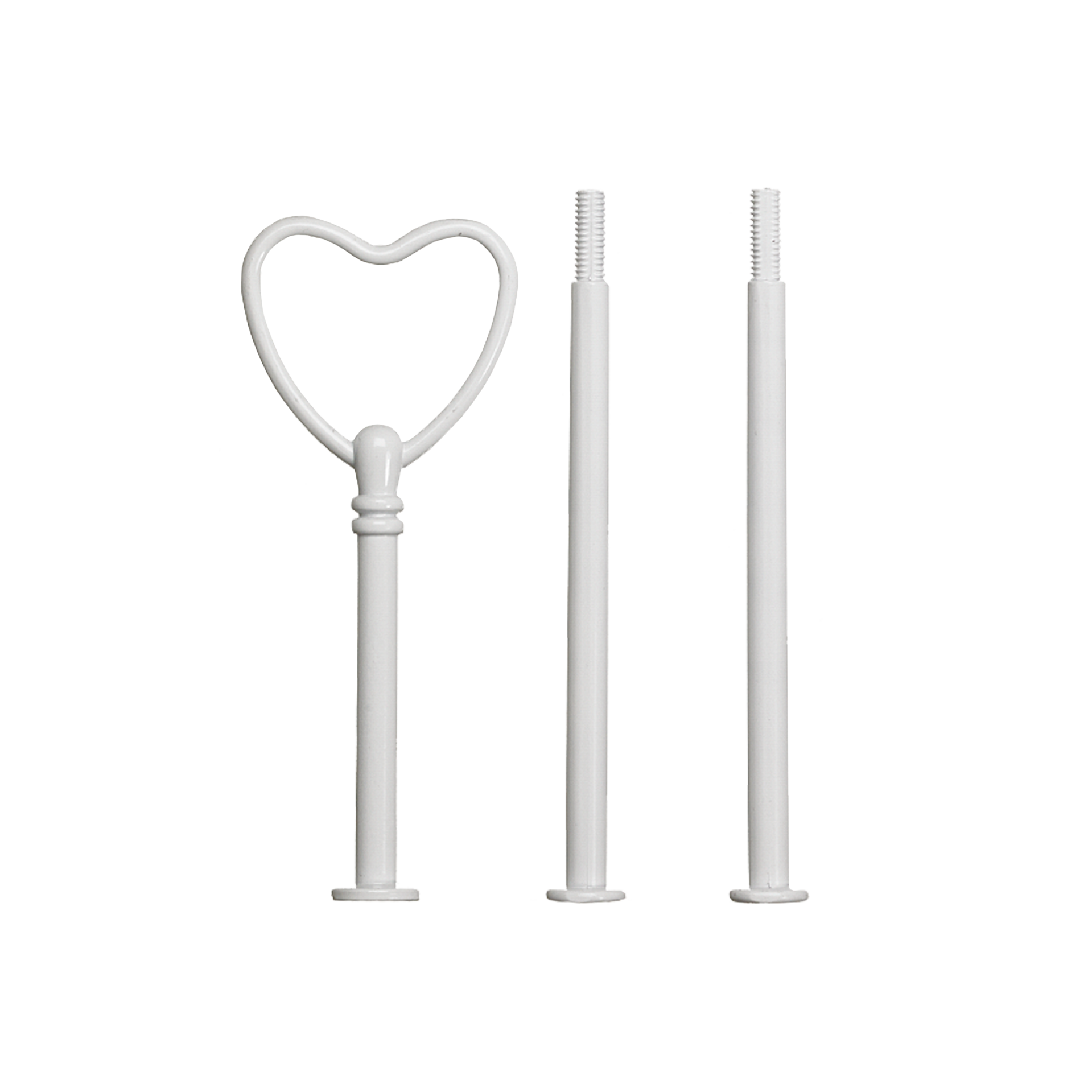 3-osainen Kakkulautaskahva, valkoinen