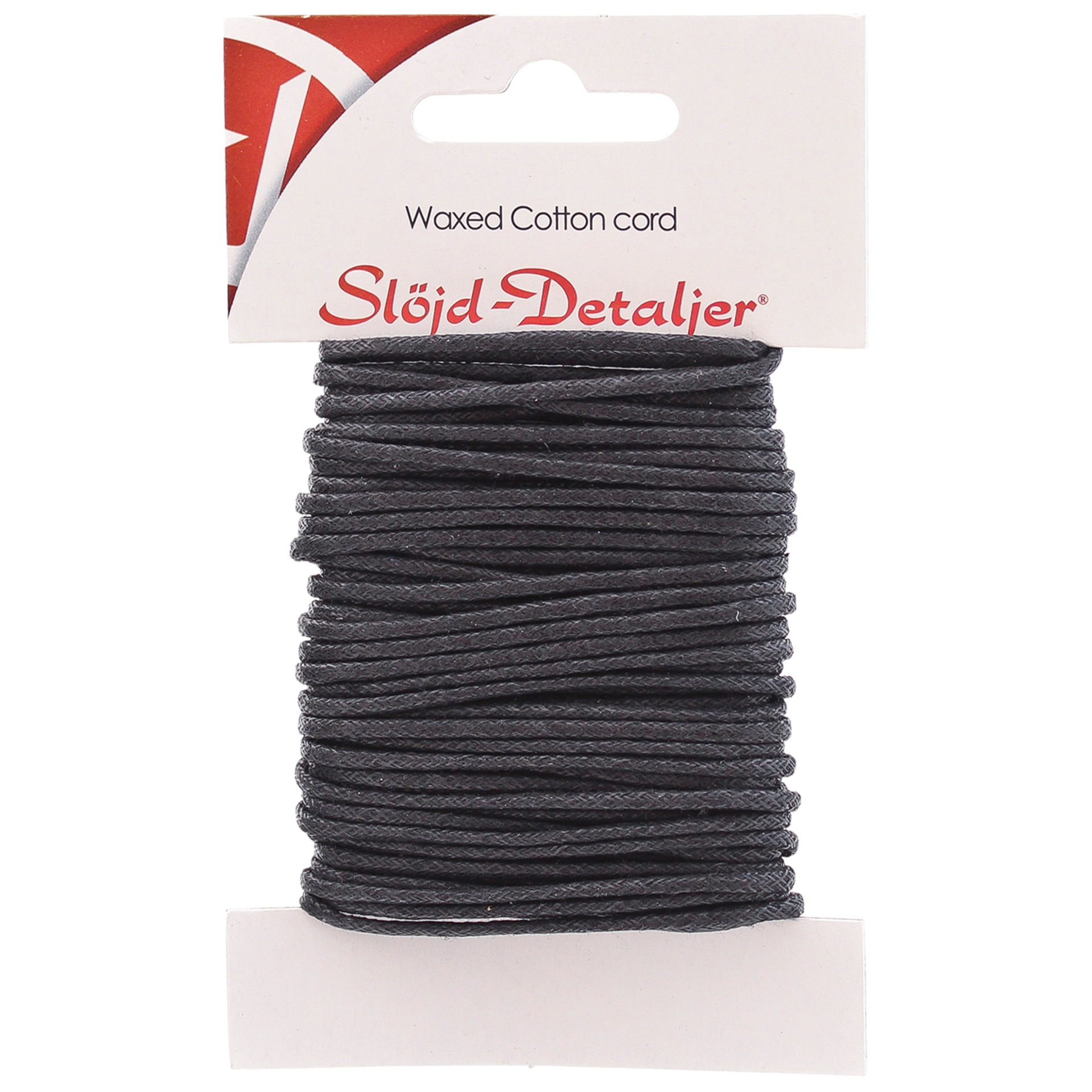 Rund smykkesnor, svart