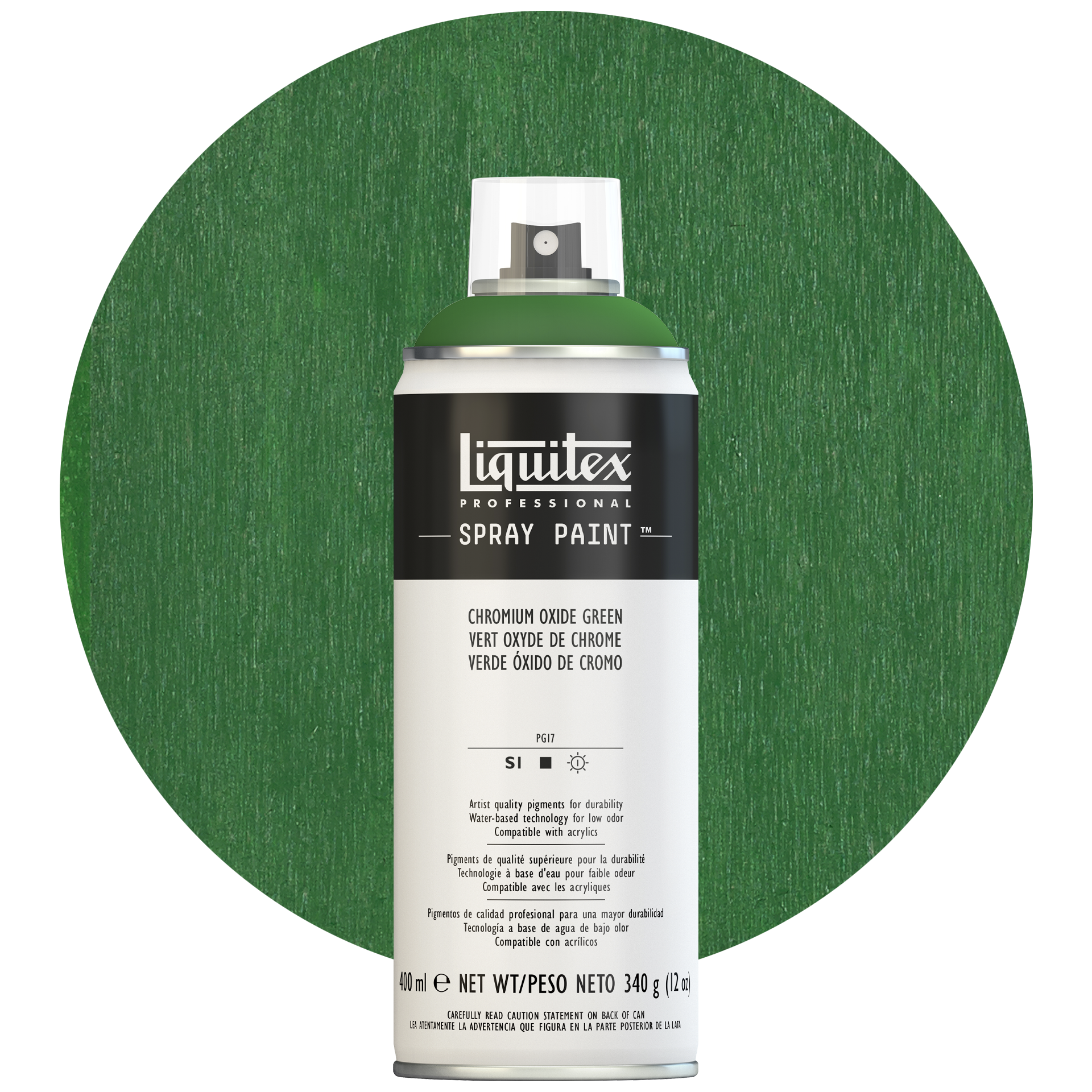 Spraymaling Liquitex, chromium oxide green