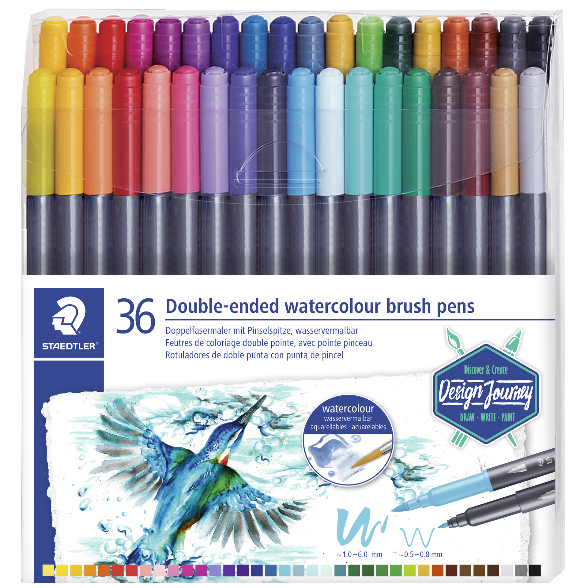 Tusjpenn Marsgraphic Duo, 36 stk