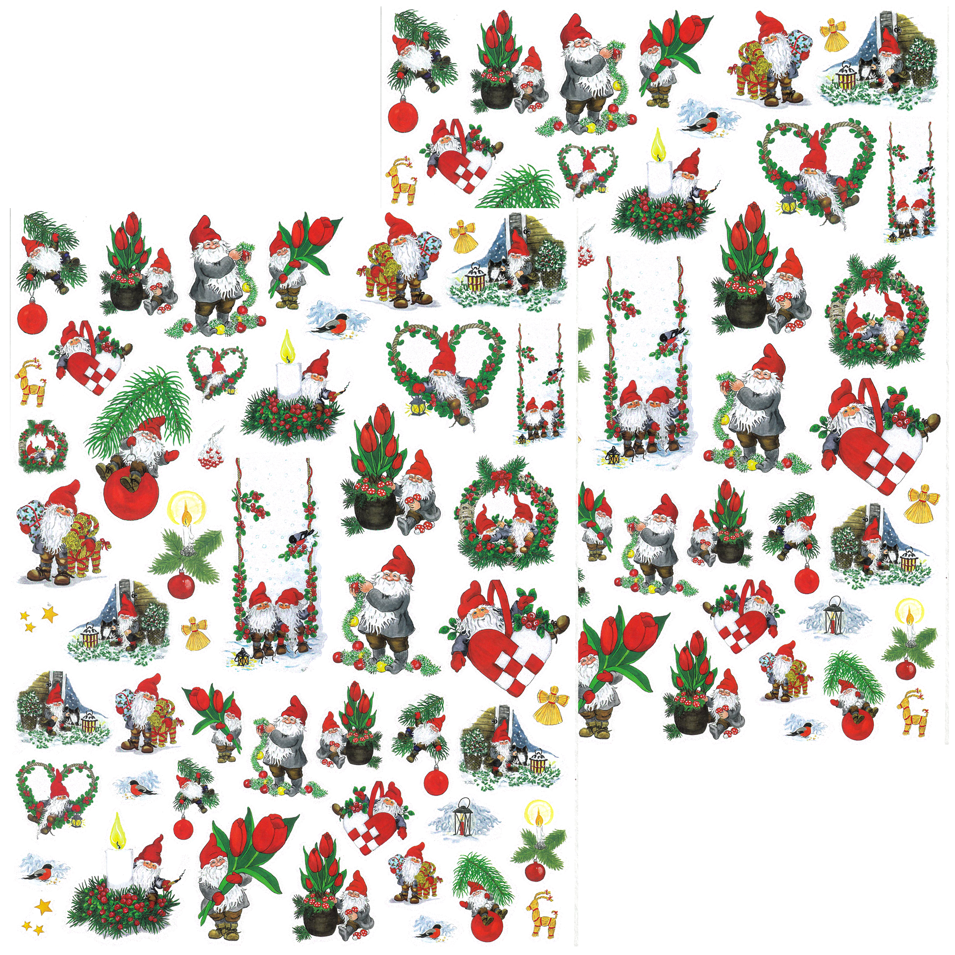 Julstickers, Tomteglitter
