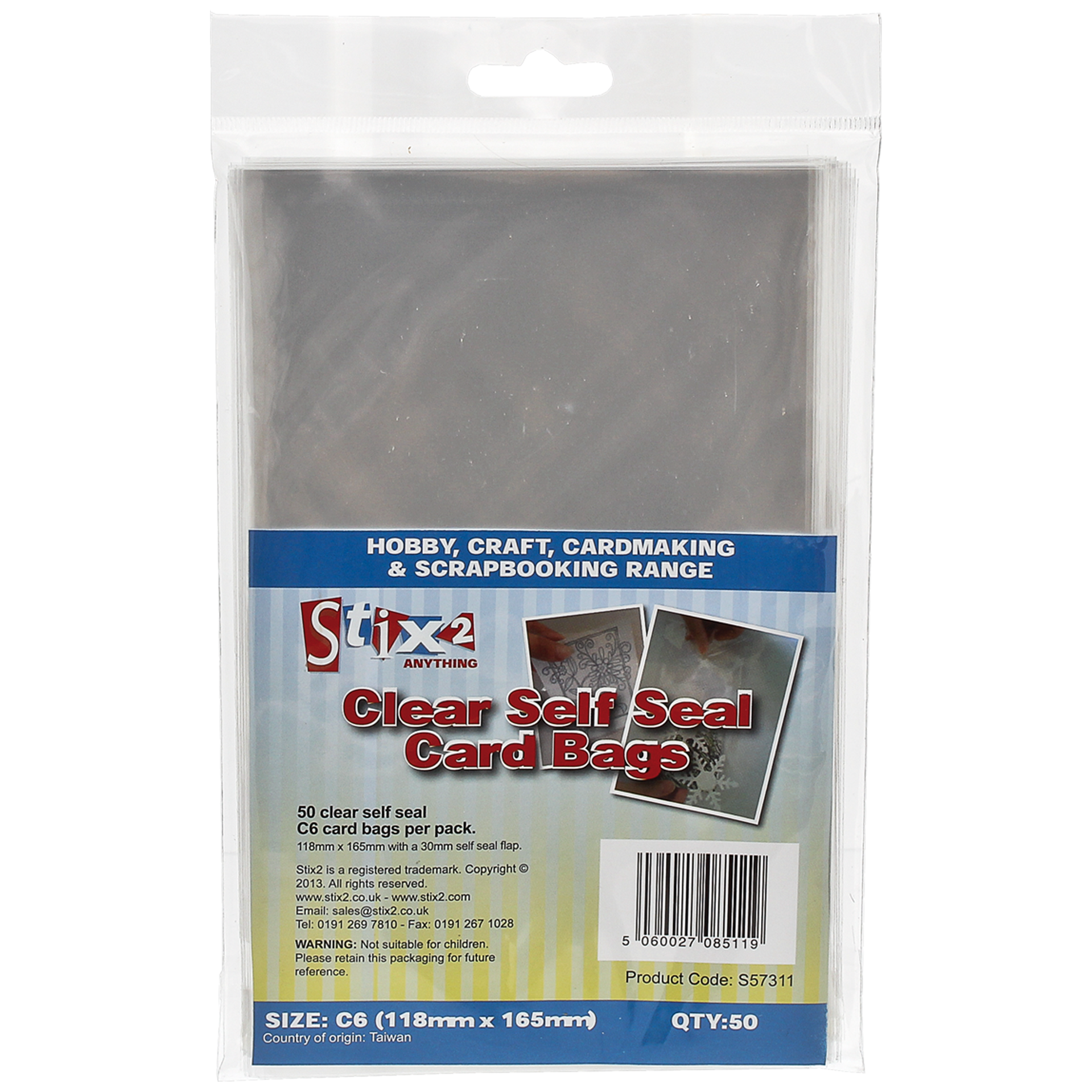 Sellofaanipussit, 118x165 mm