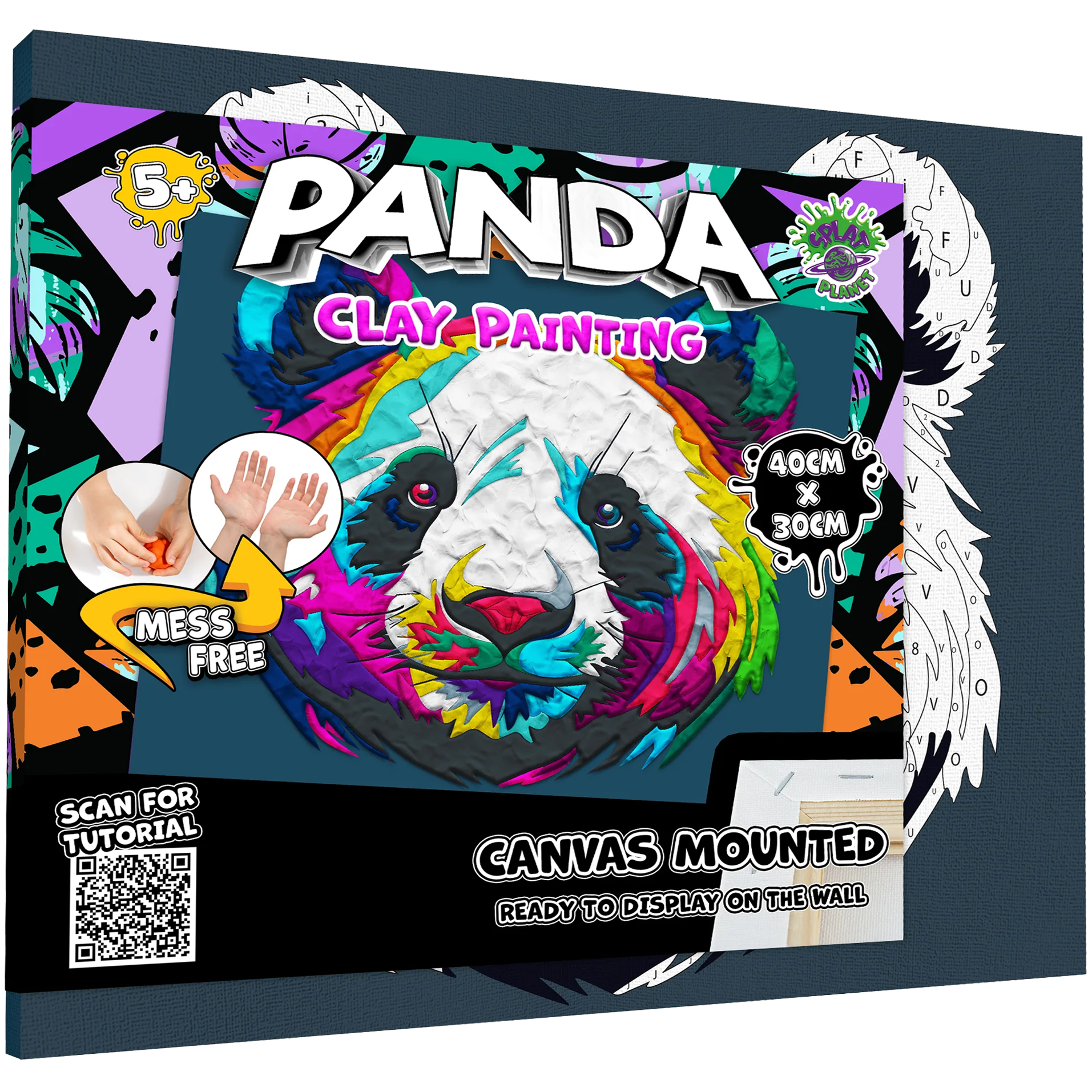 Mal med Leire 40 x 30, panda